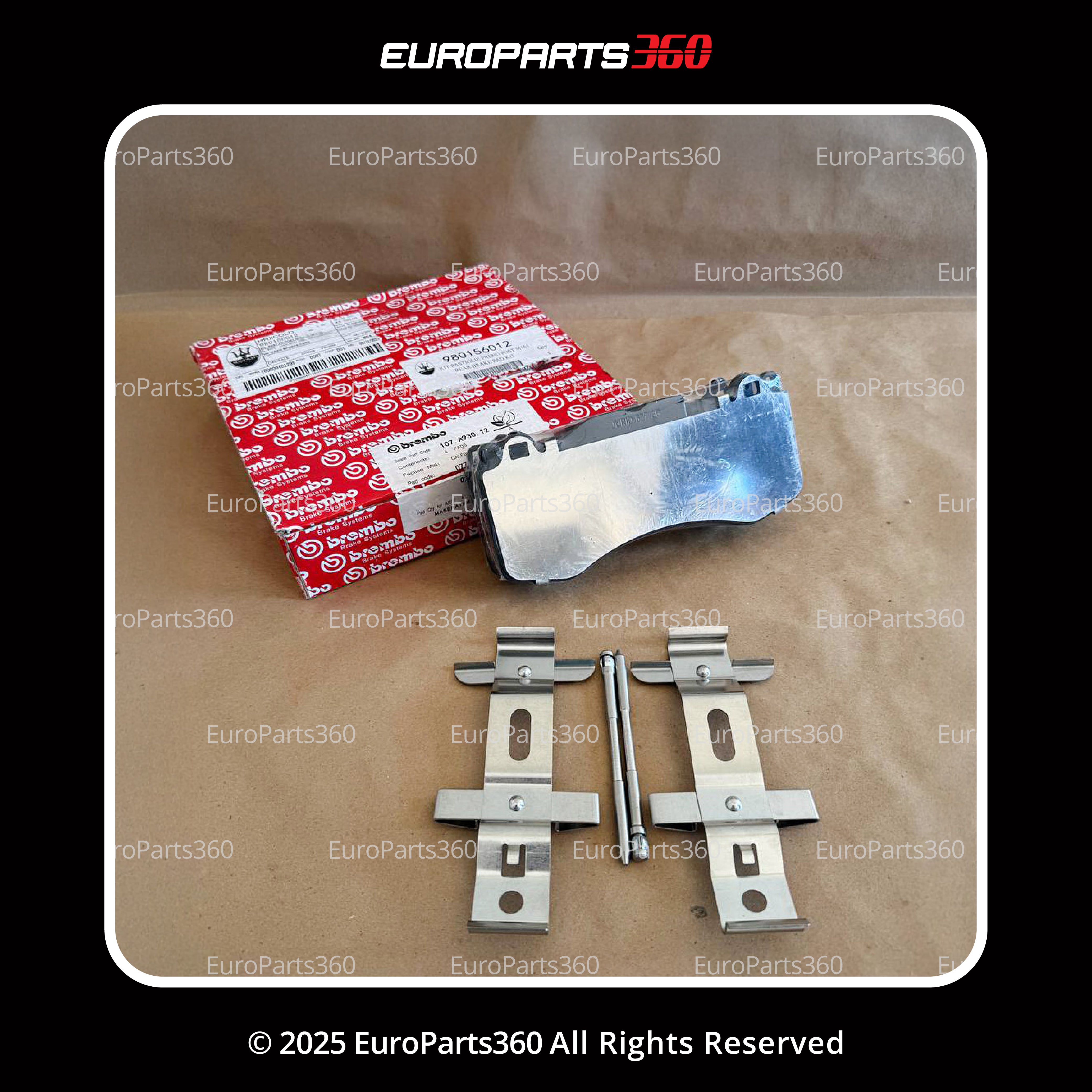 MASERATI QUATTROPORTE GTS FRONT AND REAR BRAKE PADS SET WITH SENSORS 980156012 980156007 - Europarts360