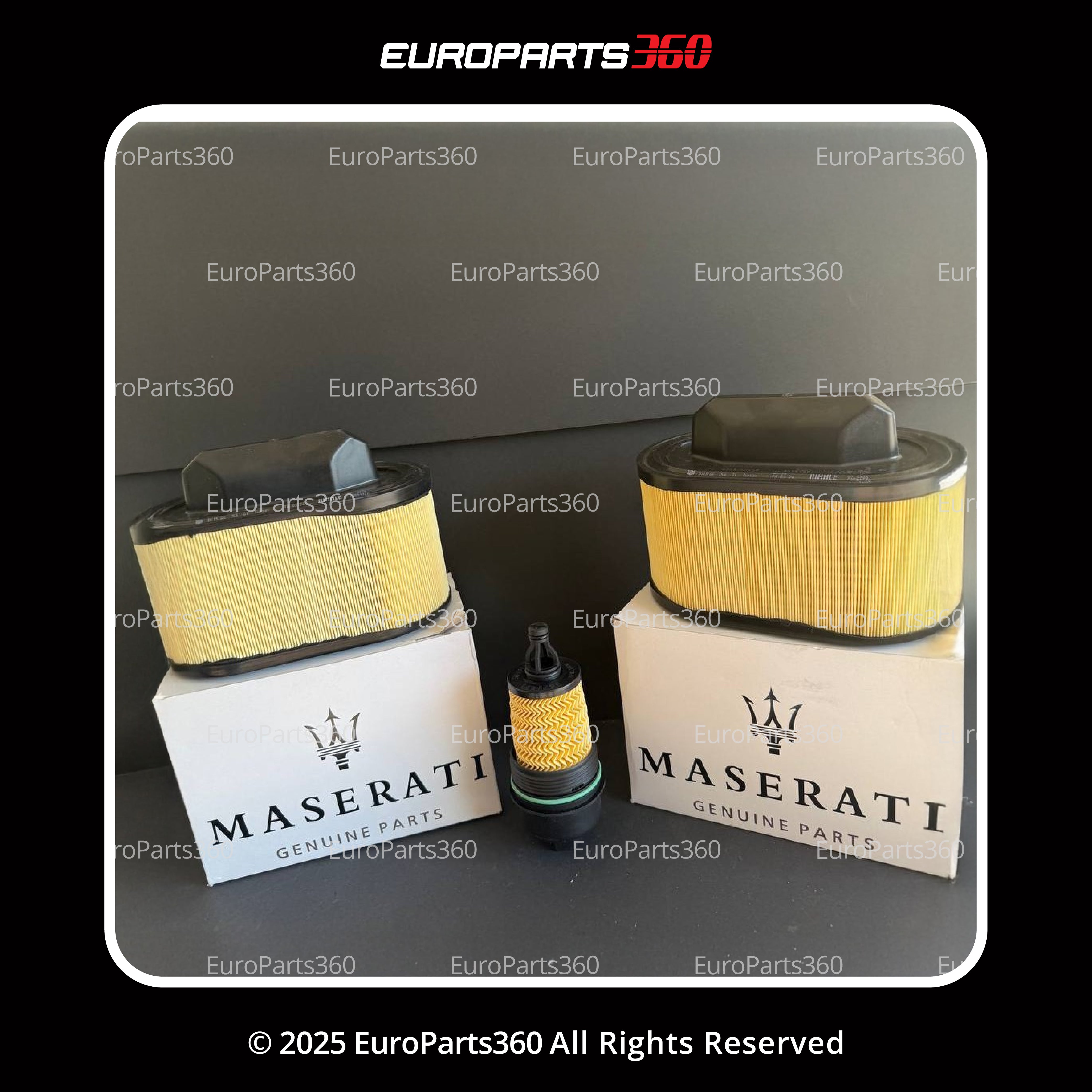 MASERATI GHIBLI QUATTROPORTE LEVANTE ENGINE OIL AIR CABIN POLLEN FILTERS SET 670001545 - Europarts360