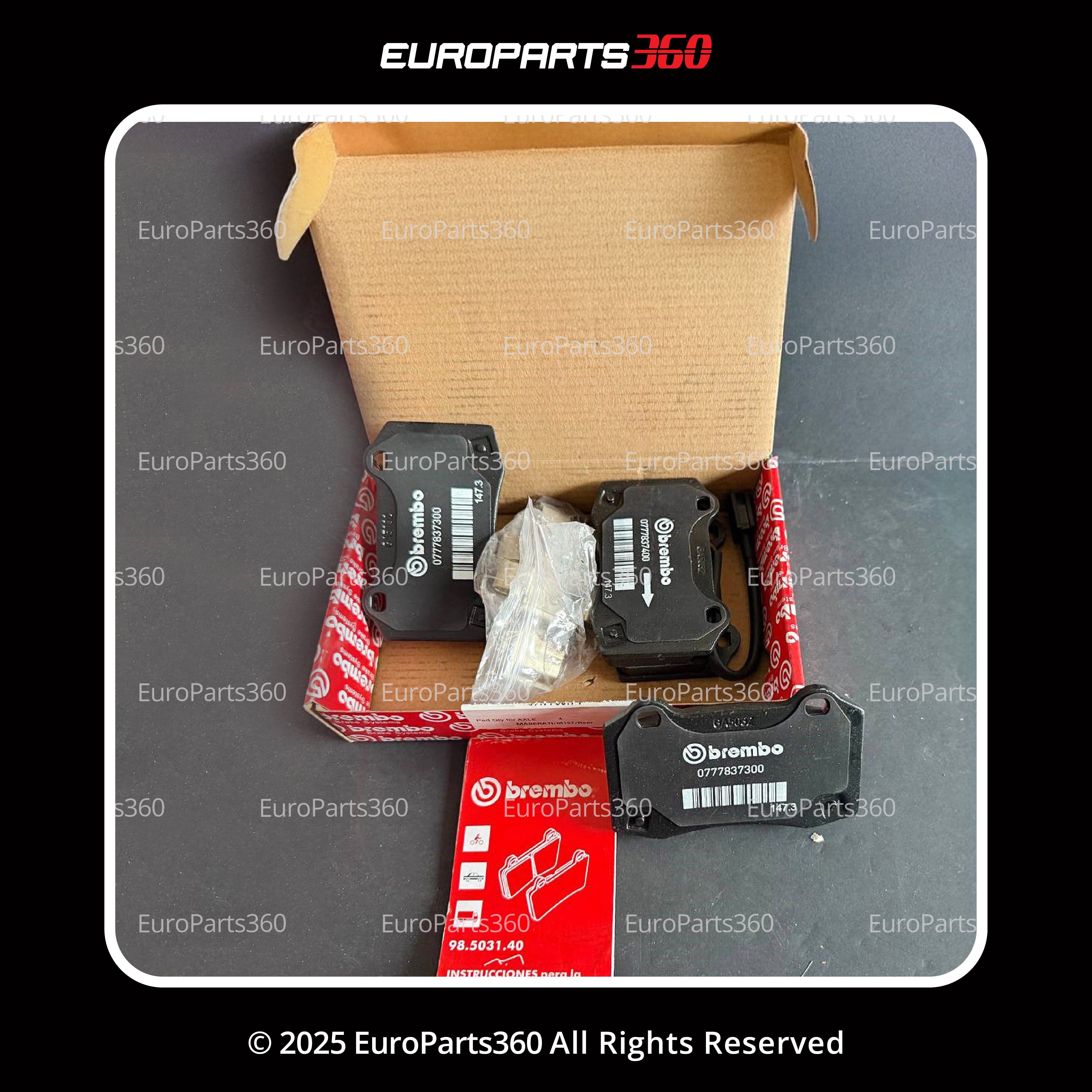 MASERATI GHIBLI QUATTROPORTE REAR BRAKE PADS WITH SENSORS 980156007 - Europarts360