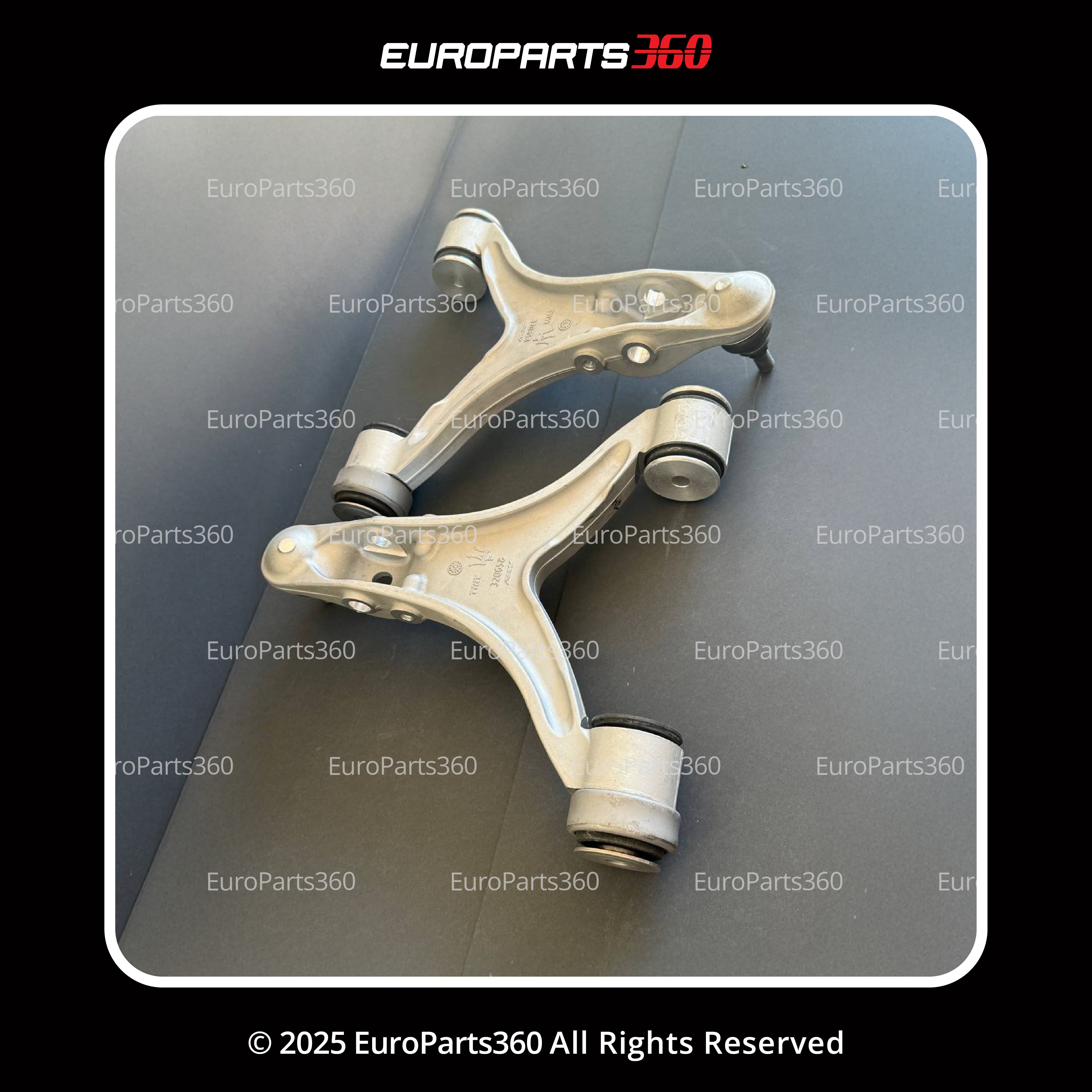 MASERATI QUATTROPORTE GRANTURISMO FRONT SUSPENSION LOWER CONTROL ARMS SET 980139891, 980139892 - Europarts360