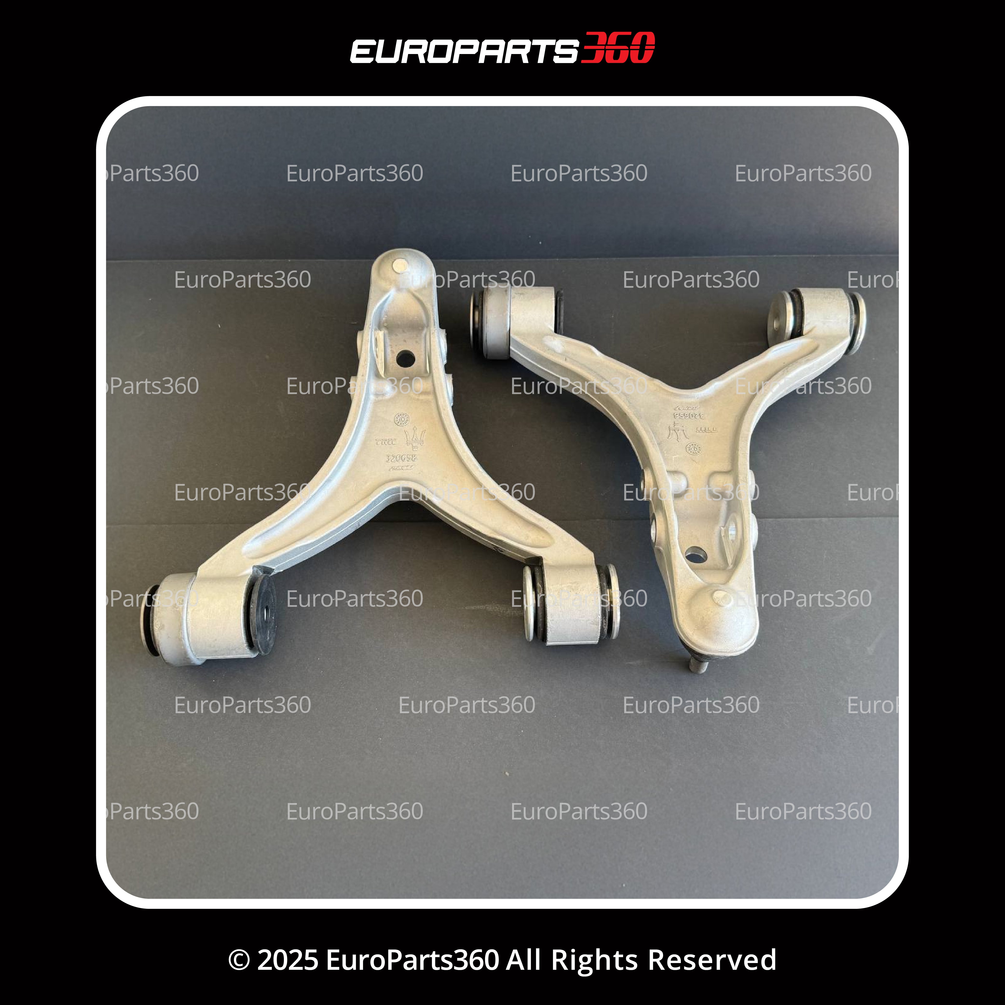 MASERATI QUATTROPORTE GRANTURISMO FRONT SUSPENSION LOWER CONTROL ARMS SET 980139891, 980139892 - Europarts360