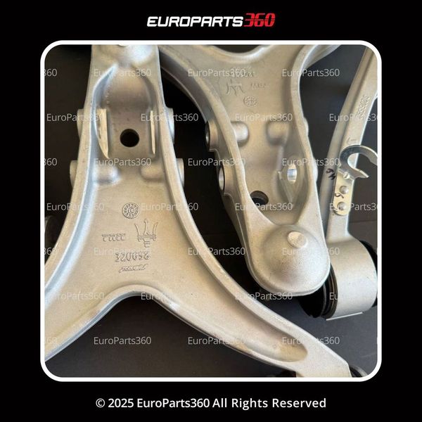 MASERATI QUATTROPORTE GRANTURISMO FRONT SUSPENSION UPPER AND LOWER CONTROL ARMS 980139894 - Europarts360