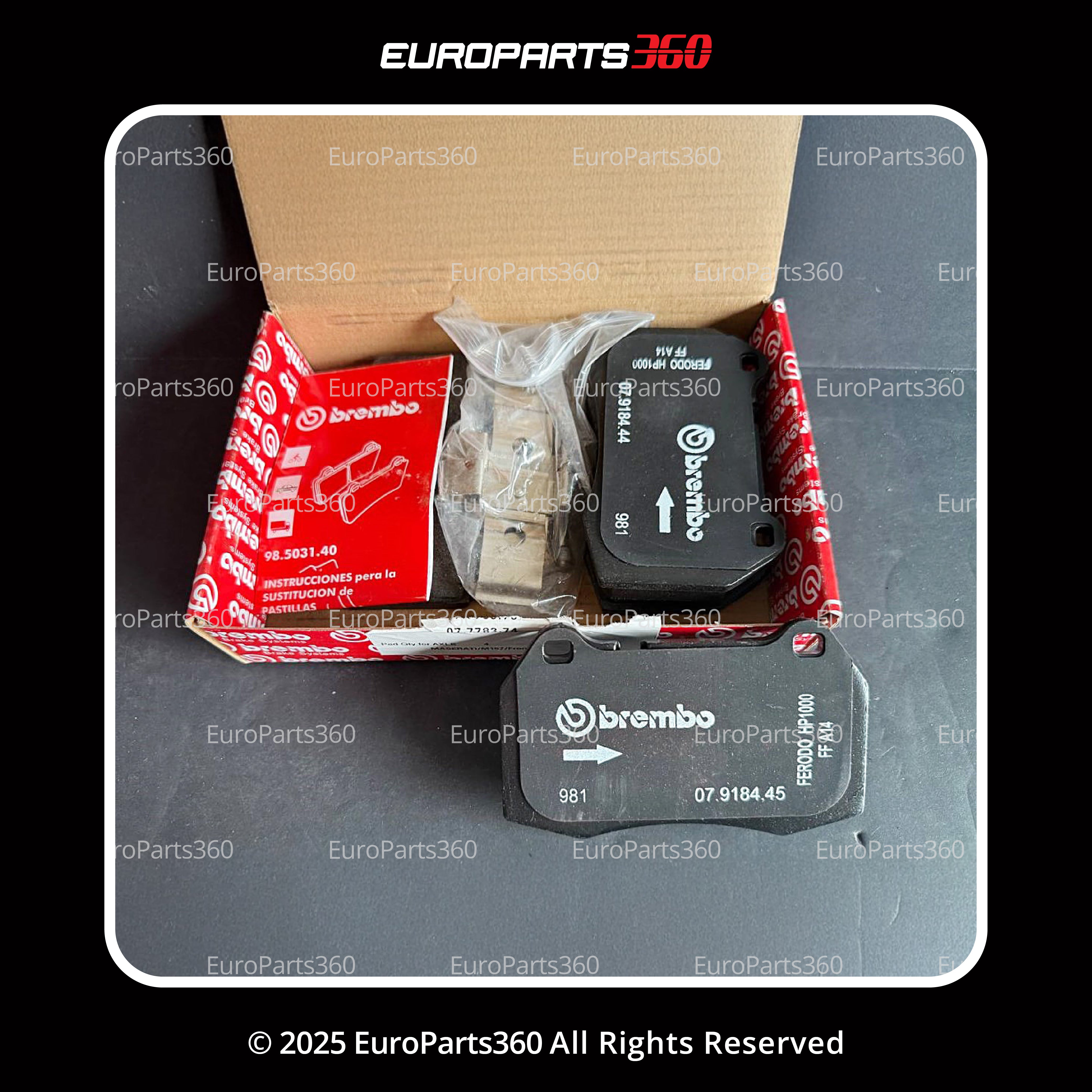 MASERATI QUATTROPORTE GRANTURISMO GT FRONT BRAKE PADS WITH SENSORS 216226 - Europarts360
