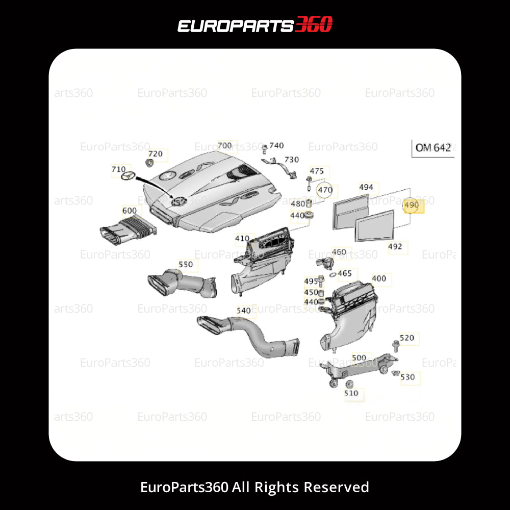 Mercedes Benz 166 Suspension Air Compressor Valve Block Air Filter Hoses Clamps A1663200104 - Europarts360