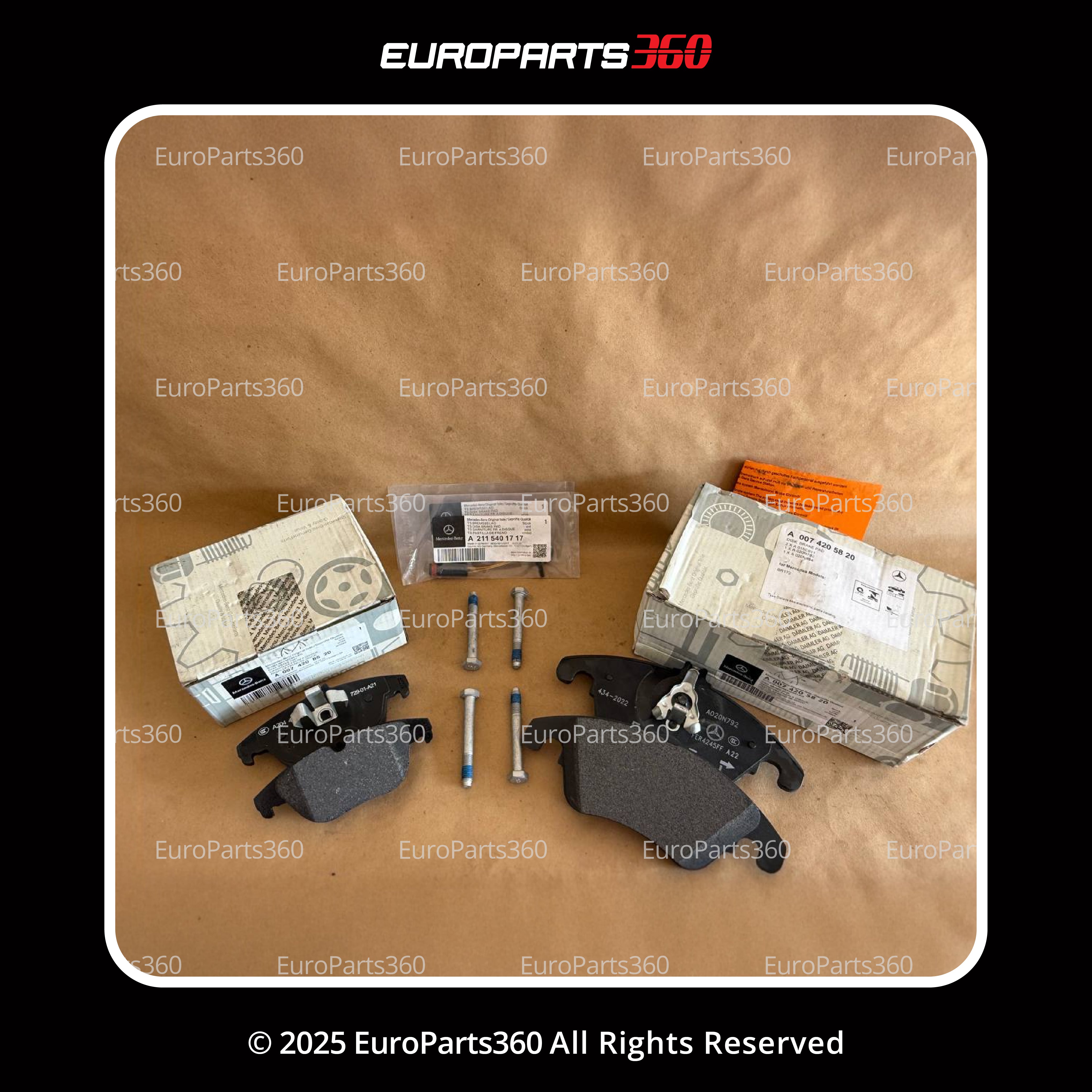 Mercedes Benz C300 C350 E250 Slc300 Slk250 Slk300 Front and Rear Brake Pads A0074205820 - Europarts360