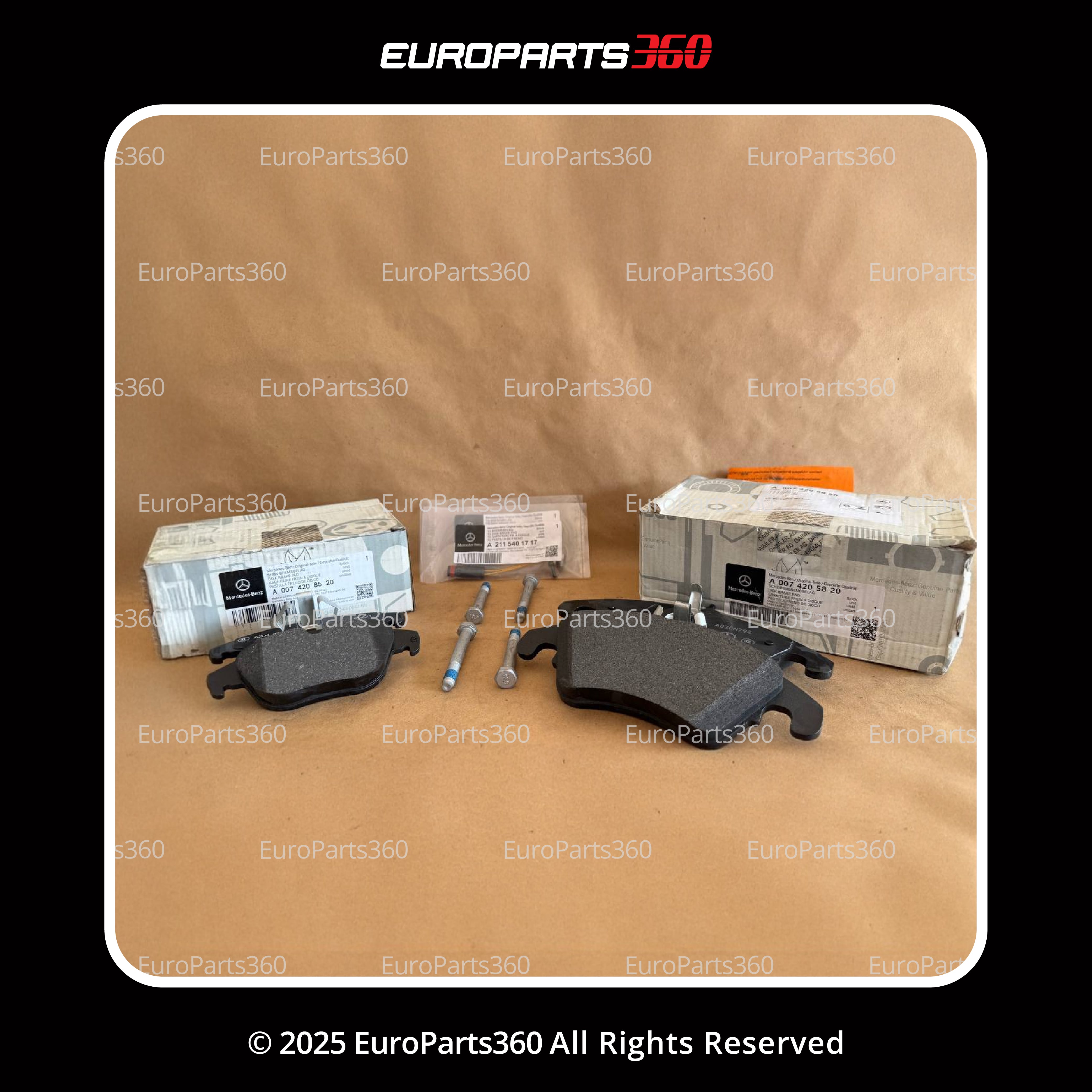 Mercedes Benz C300 C350 E250 Slc300 Slk250 Slk300 Front and Rear Brake Pads A0074205820 - Europarts360