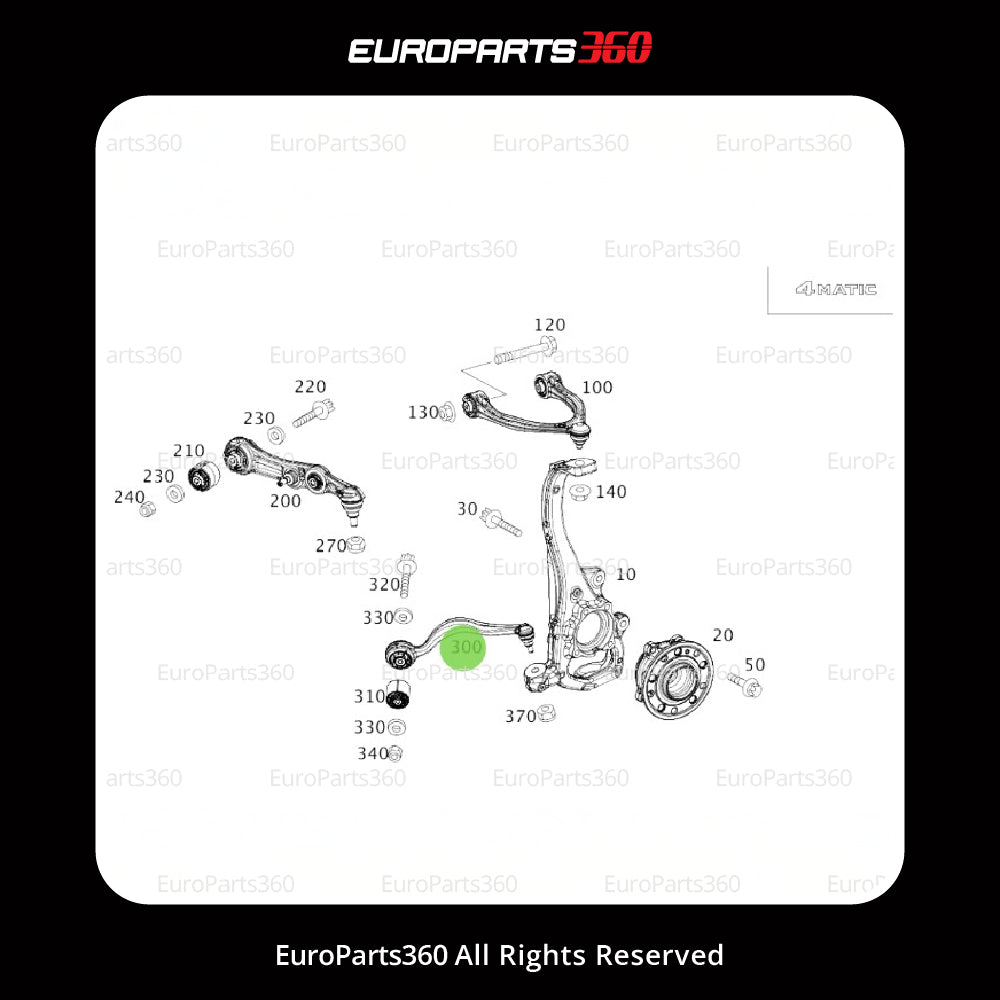 Mercedes Benz C43 Amg C300 E450 E400 Front Right Lower Control Arm A2053302005 Genuine -OEM- Europarts360