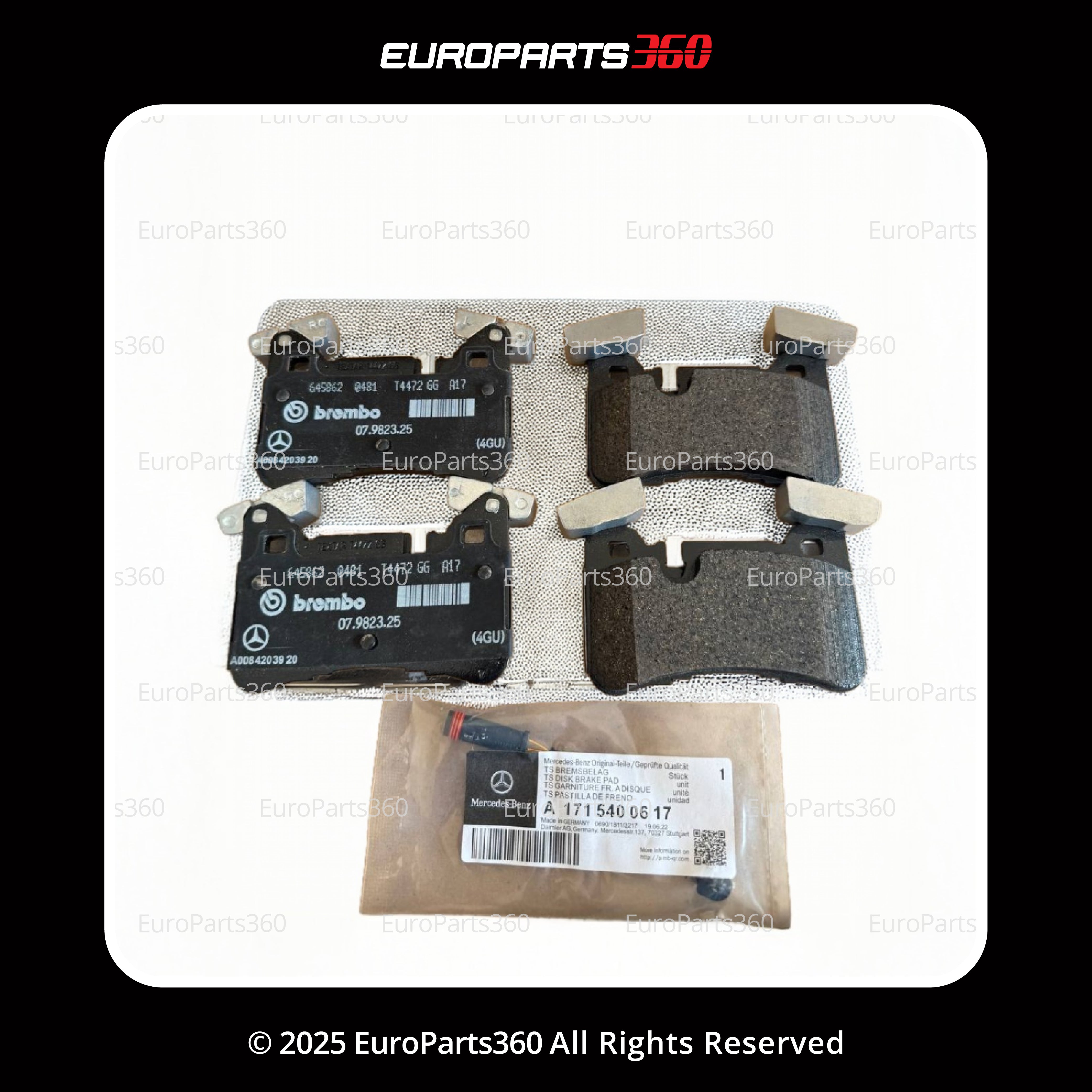 Mercedes Benz C63 AMG Rear Brake Pads Set A0054209020 - Europarts360