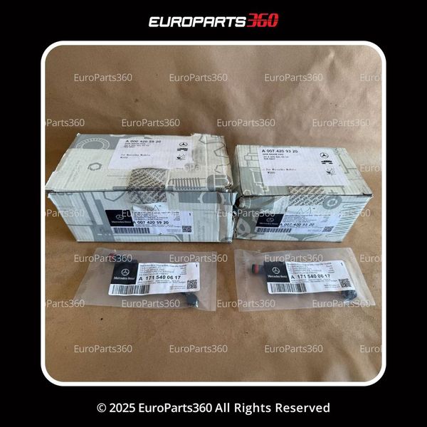 Mercedes Benz C63 Amg Front and Rear Brake Pads With Sensors A0074205920 - Europarts360