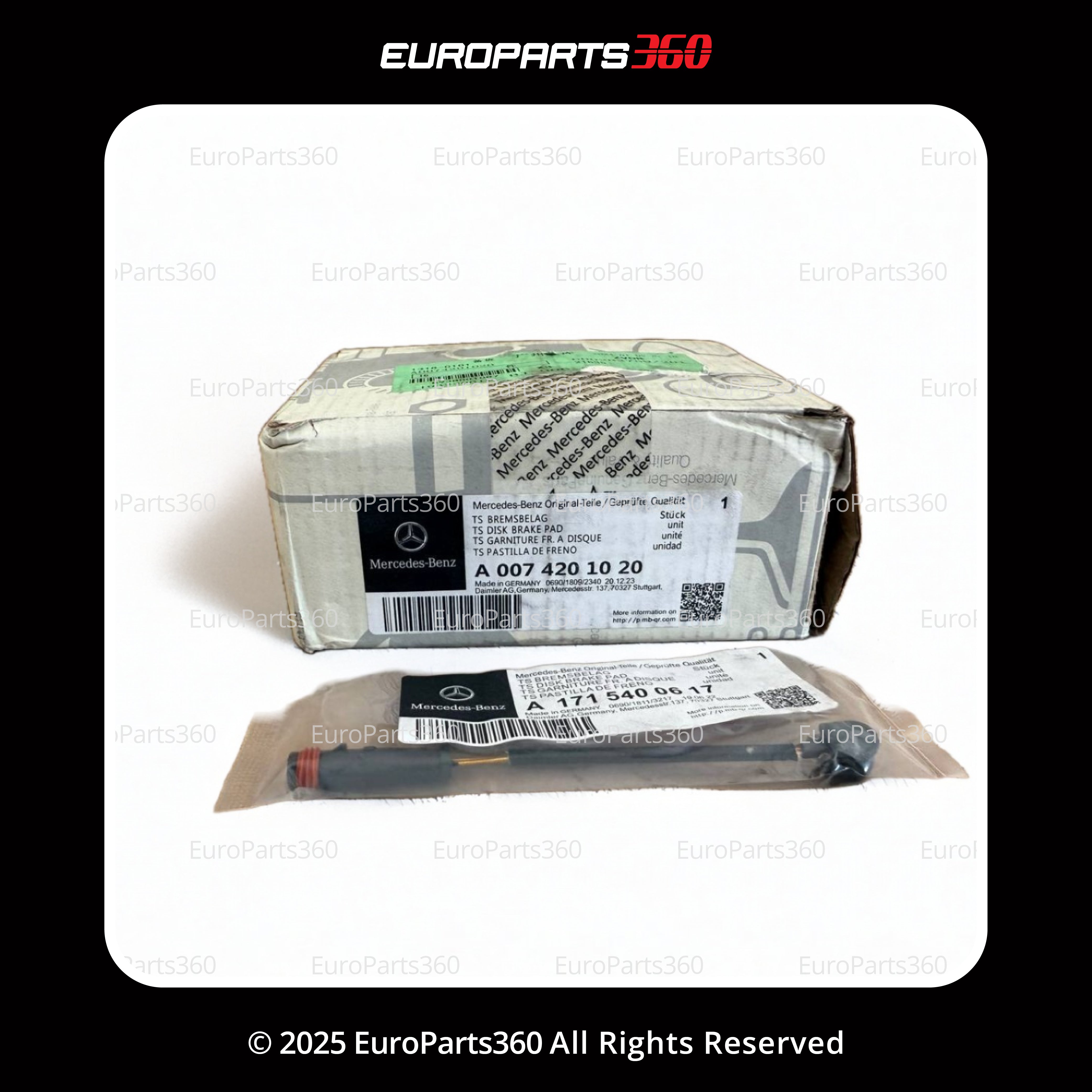 Mercedes Benz Cl550 Cl600 S350 S400 S450 S550 S600 Sl550 Rear Brake Pads Set A0074201020 - Europarts360