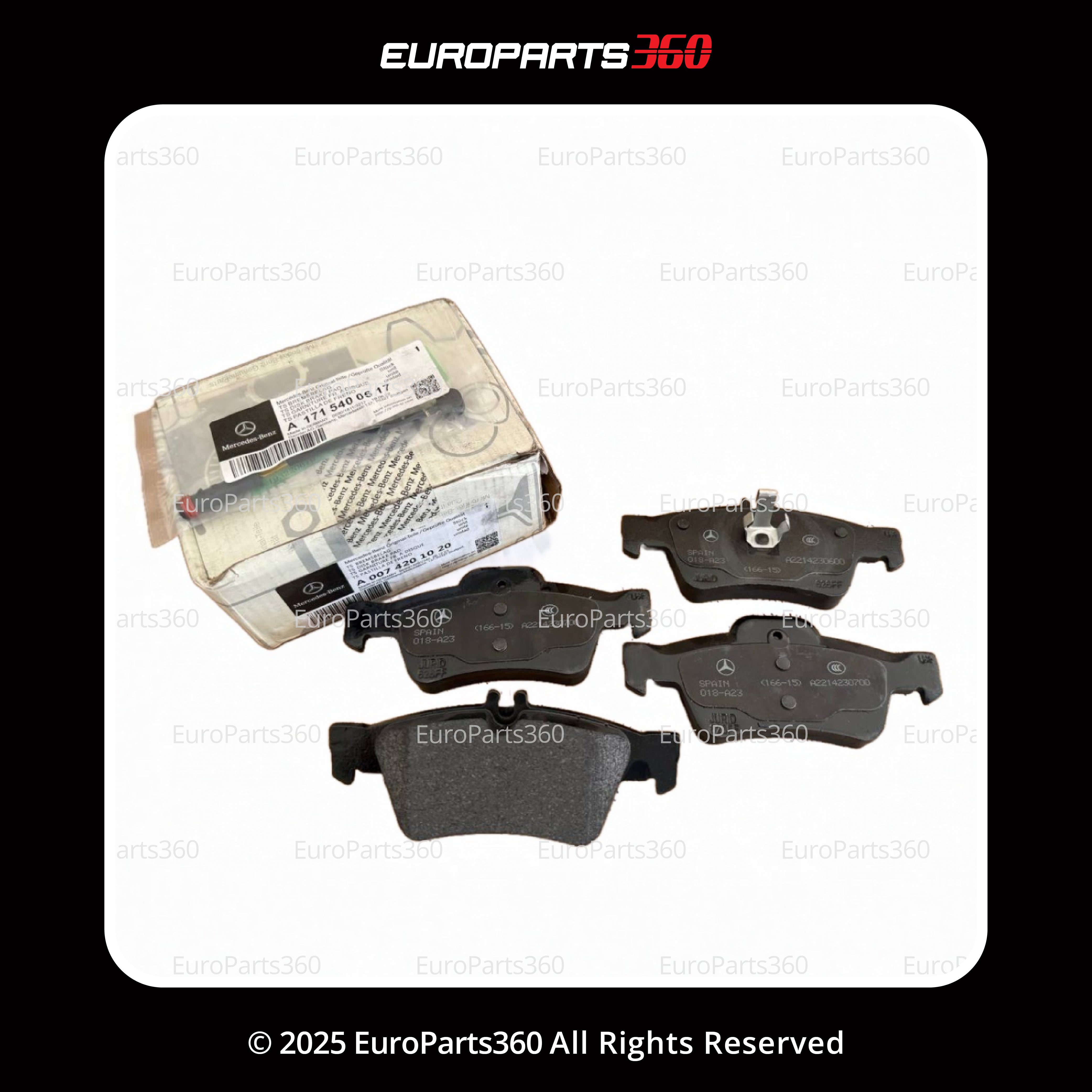 Mercedes Benz Cl550 Cl600 S350 S400 S450 S550 S600 Sl550 Rear Brake Pads Set A0074201020 - Europarts360