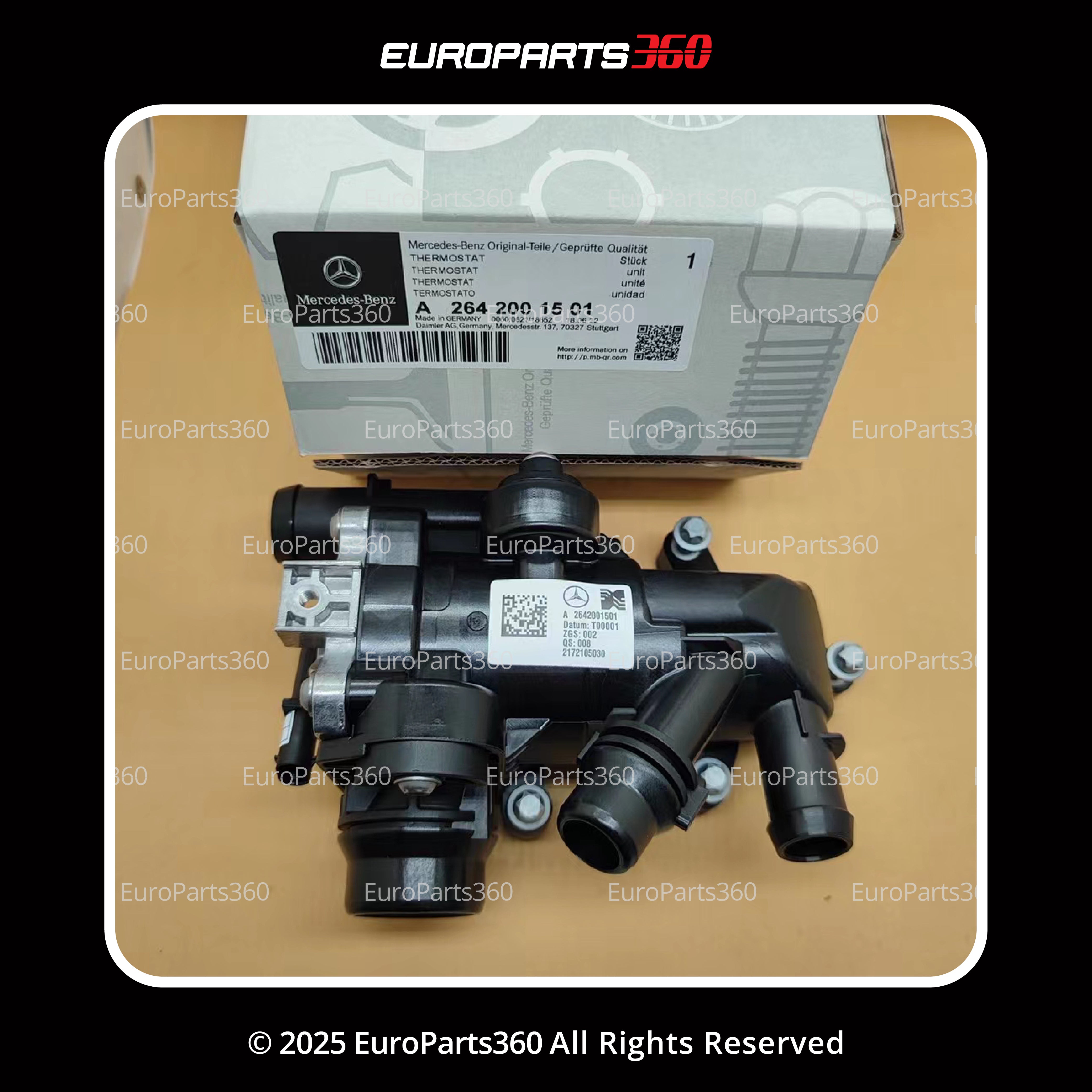 Mercedes Benz Engine Coolant Pump Thermostat Housing C E Cls Glc A2642001501 2019-23 - Europarts360