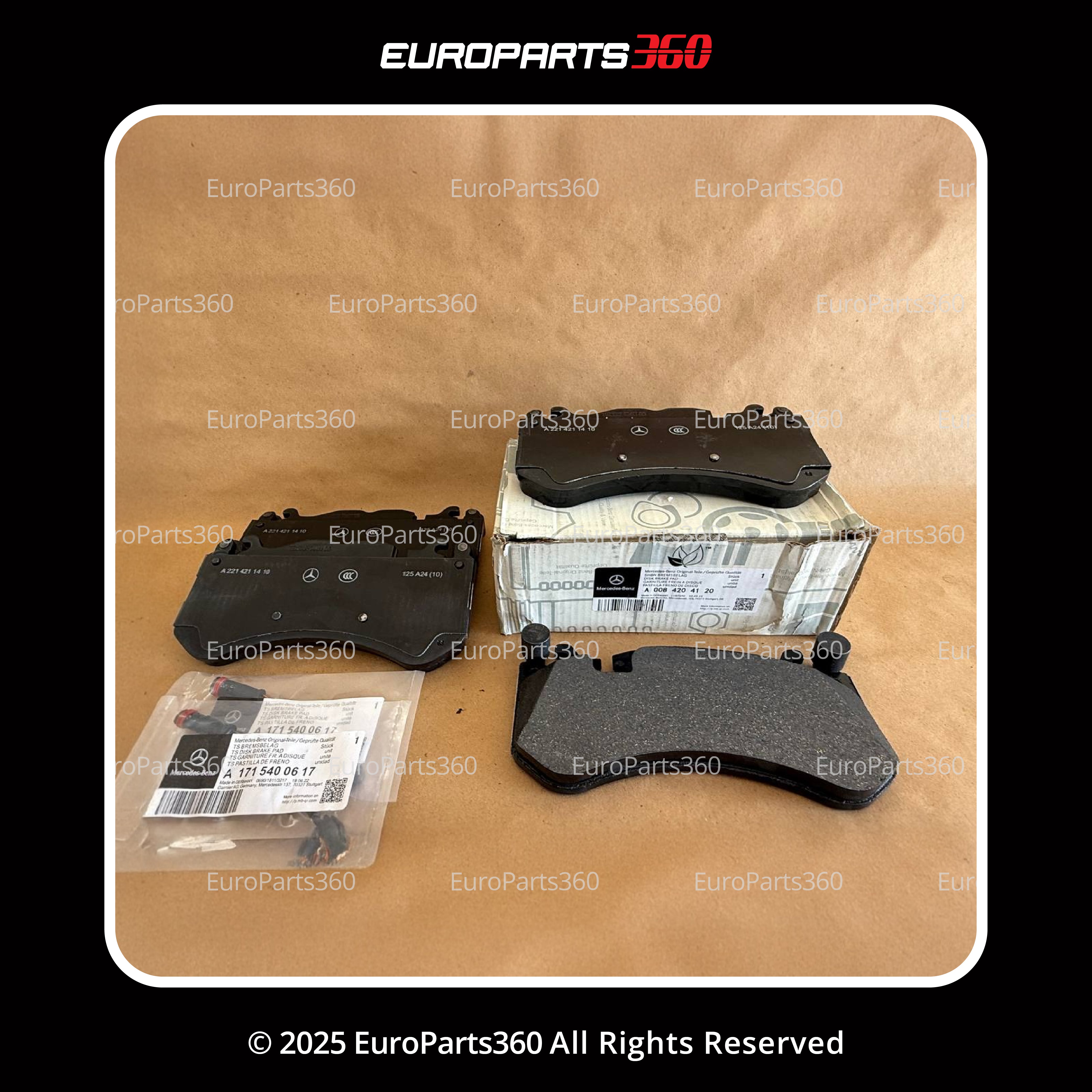 MERCEDES BENZ G63 G65 AMG FRONT BRAKE PADS WITH SENSORS A0084204120 - Europarts360