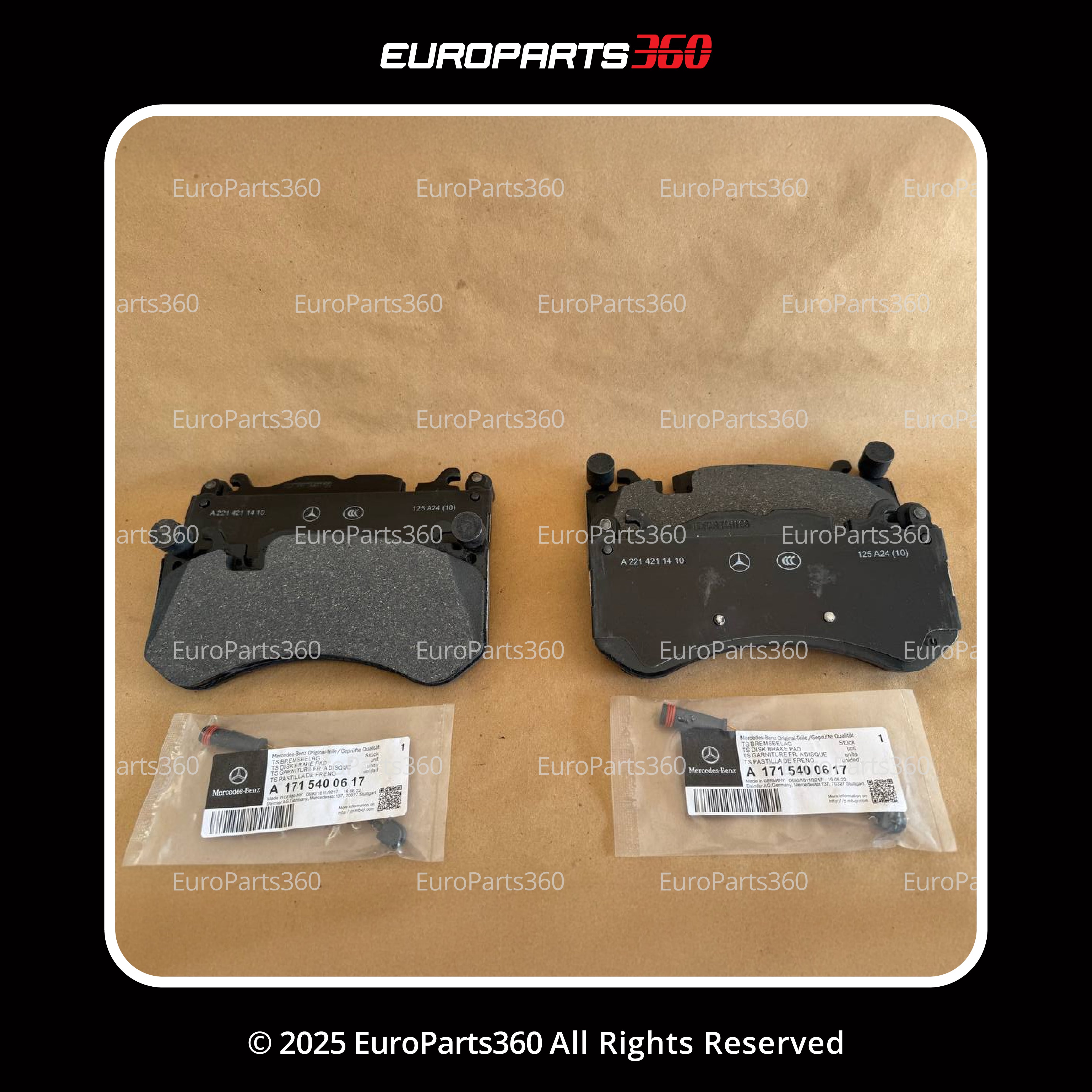 MERCEDES BENZ G63 G65 AMG FRONT BRAKE PADS WITH SENSORS A0084204120 - Europarts360