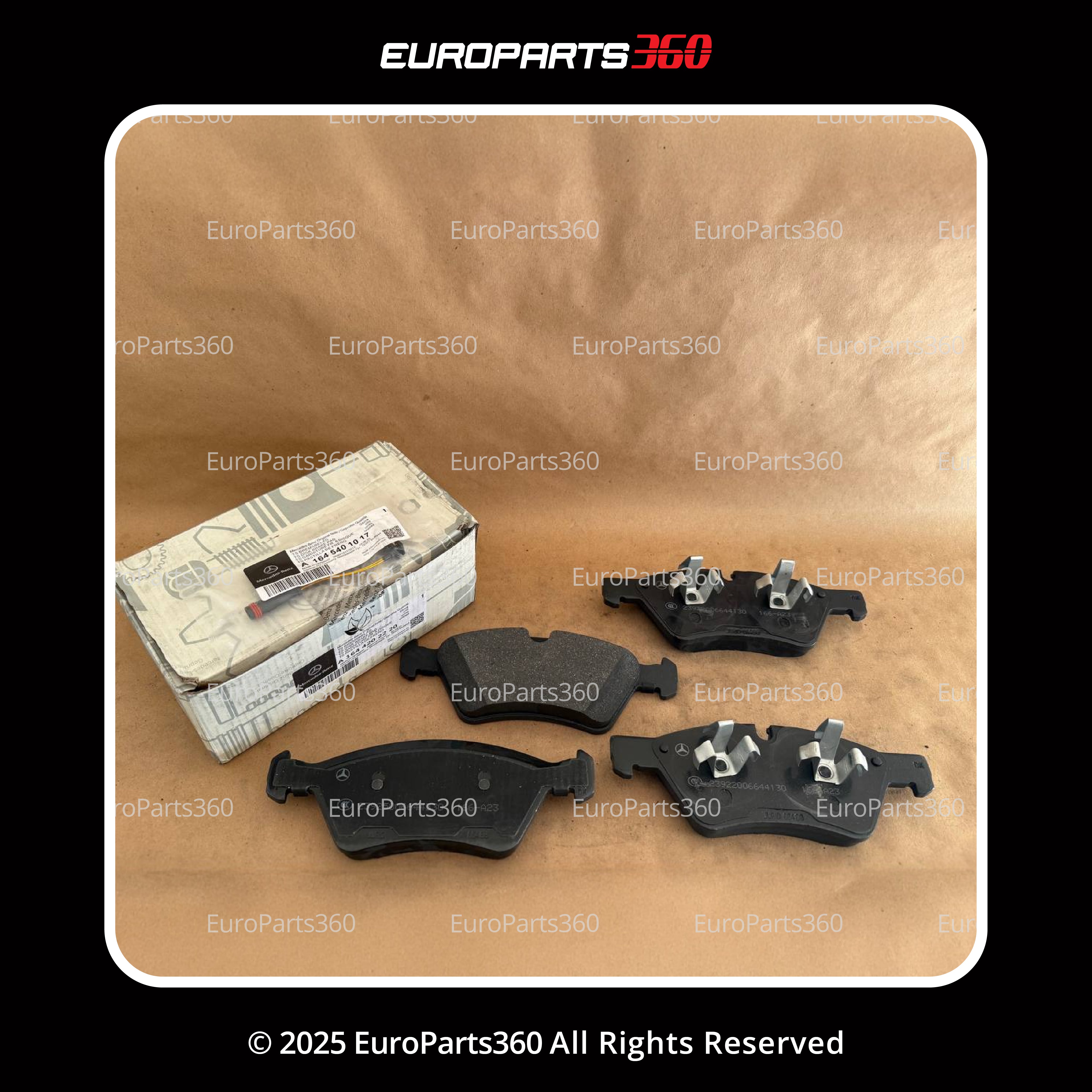 Mercedes Benz GL320 GL350 GL450 GL550 ML320 ML350 ML450 Front Brake Pads  A1644202220 / 1644202220 Genuine -OEM- Europarts360