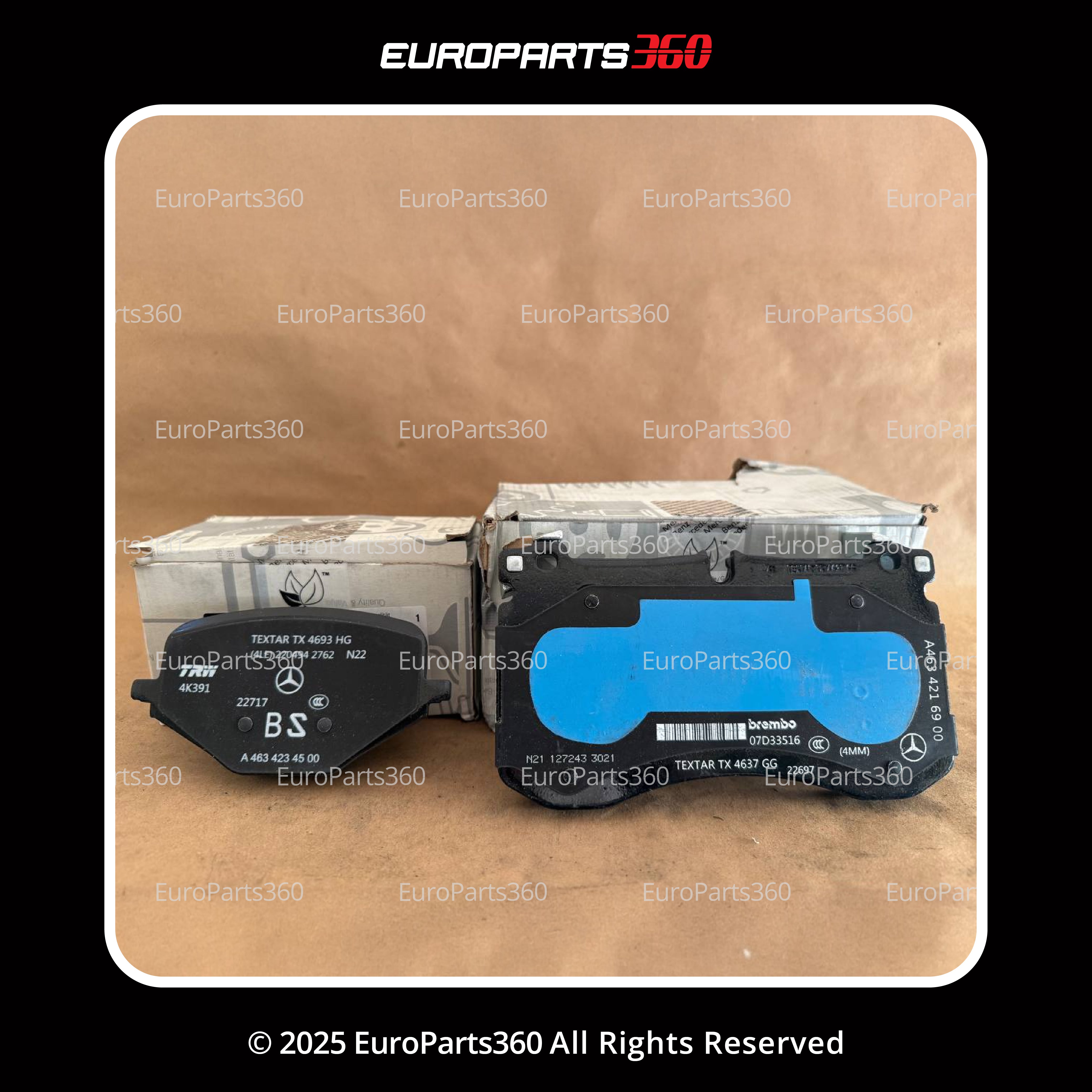 Mercedes Benz GLE G63 AMG Front and Rear Brake Pads With Sensors A0004201303 - Europarts360