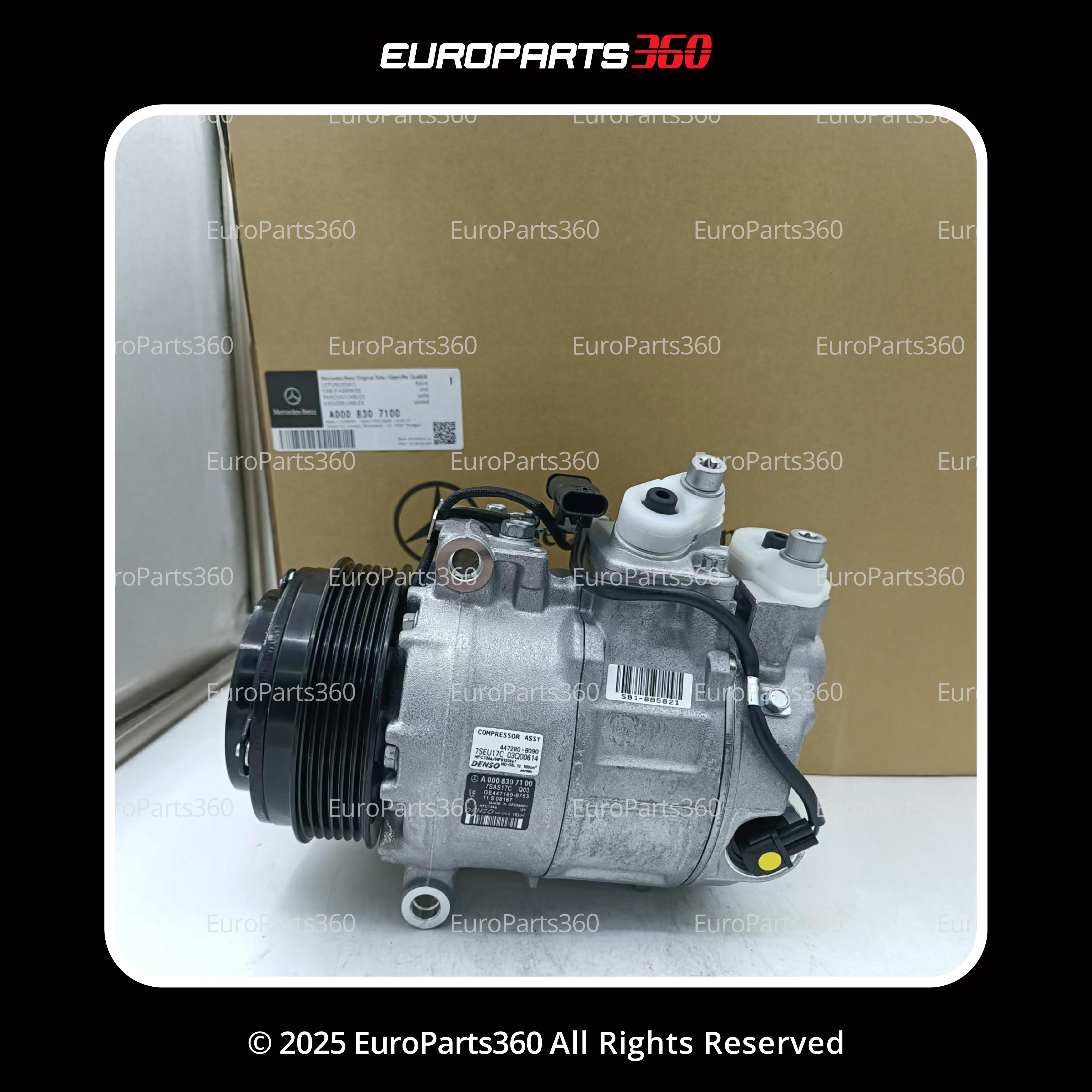 Mercedes Benz GLE300D GLE350 GLE450 GLE43 AMG AC Compressor A0008303702 - Europarts360