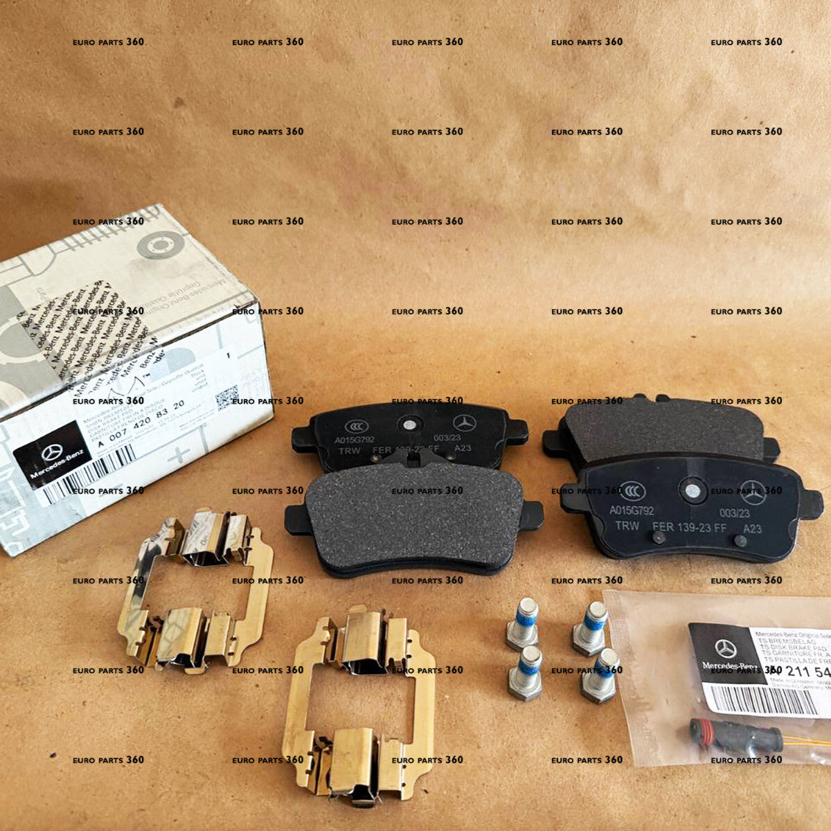 Mercedes Benz GL350 GL450 GLE300d GLE350 GLE400 GLS450 ML350 Brake Pads Set A0074208120 A1645401017 - Europarts360