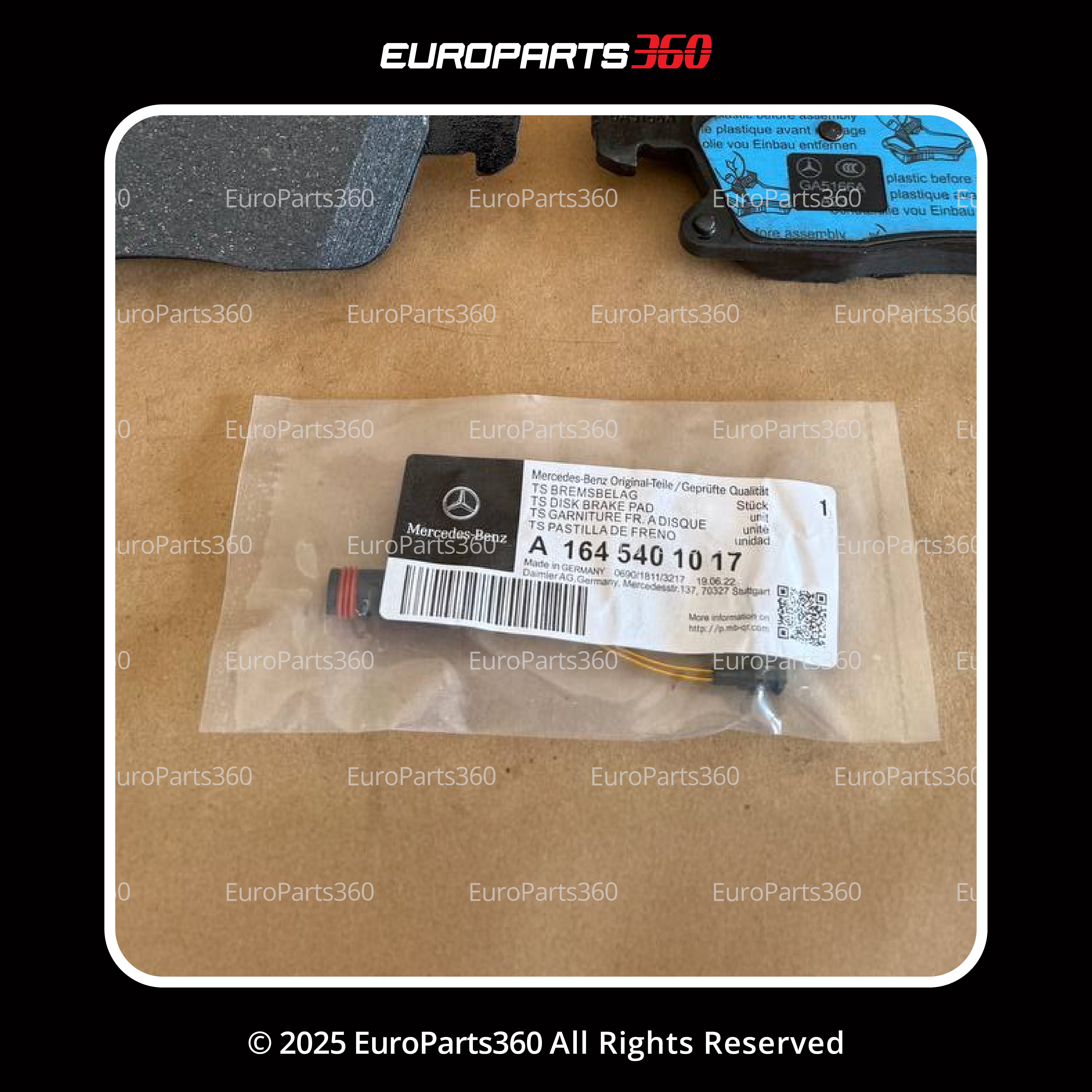 Mercedes Benz GL350 GL450 GLE300d GLE350 GLE400 GLS450 ML350 Brake Pads Set A0074208120 A1645401017 - Europarts360