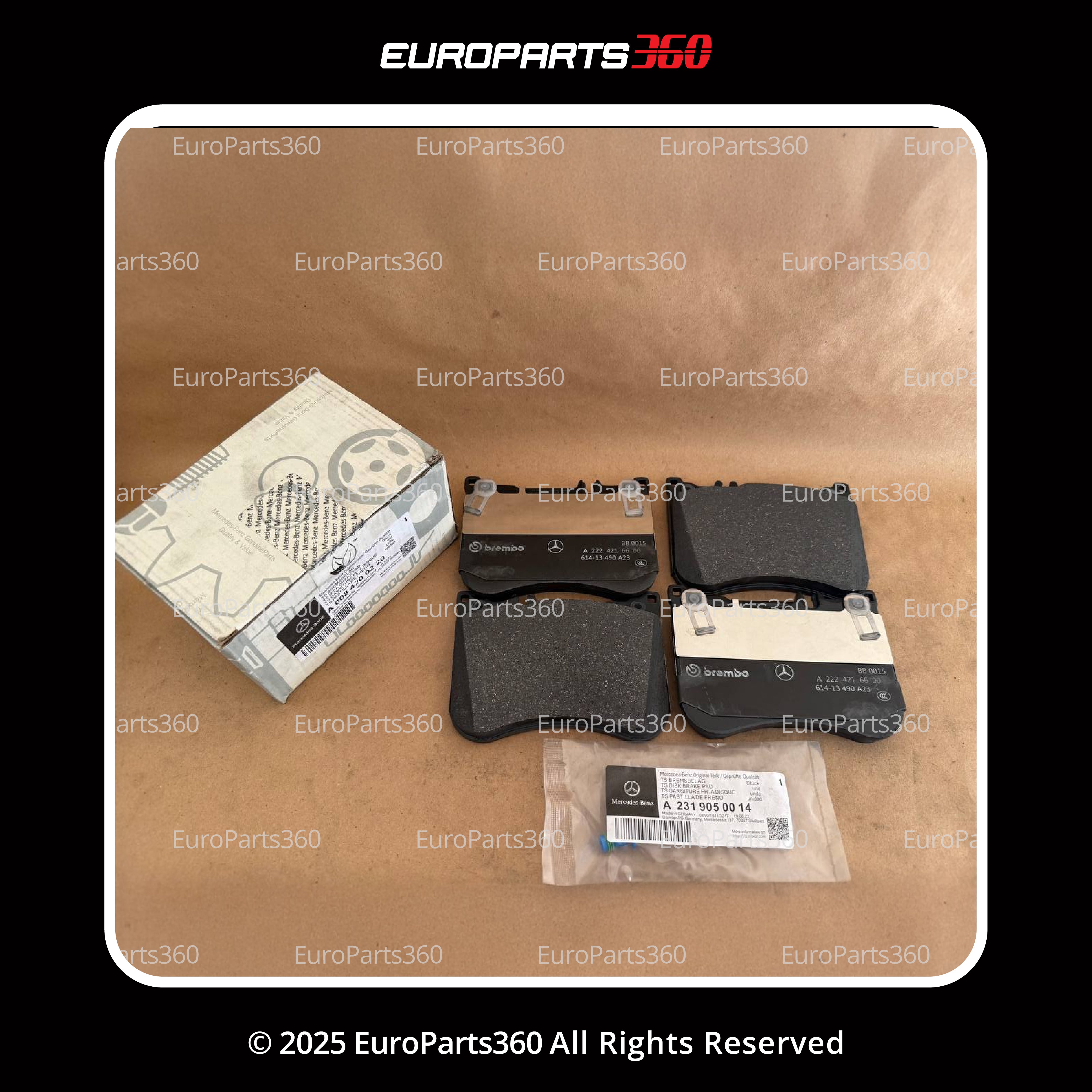 Mercedes Benz W222 S Class Amg Front Brake Pads With Sensor A0084200220 - Europarts360