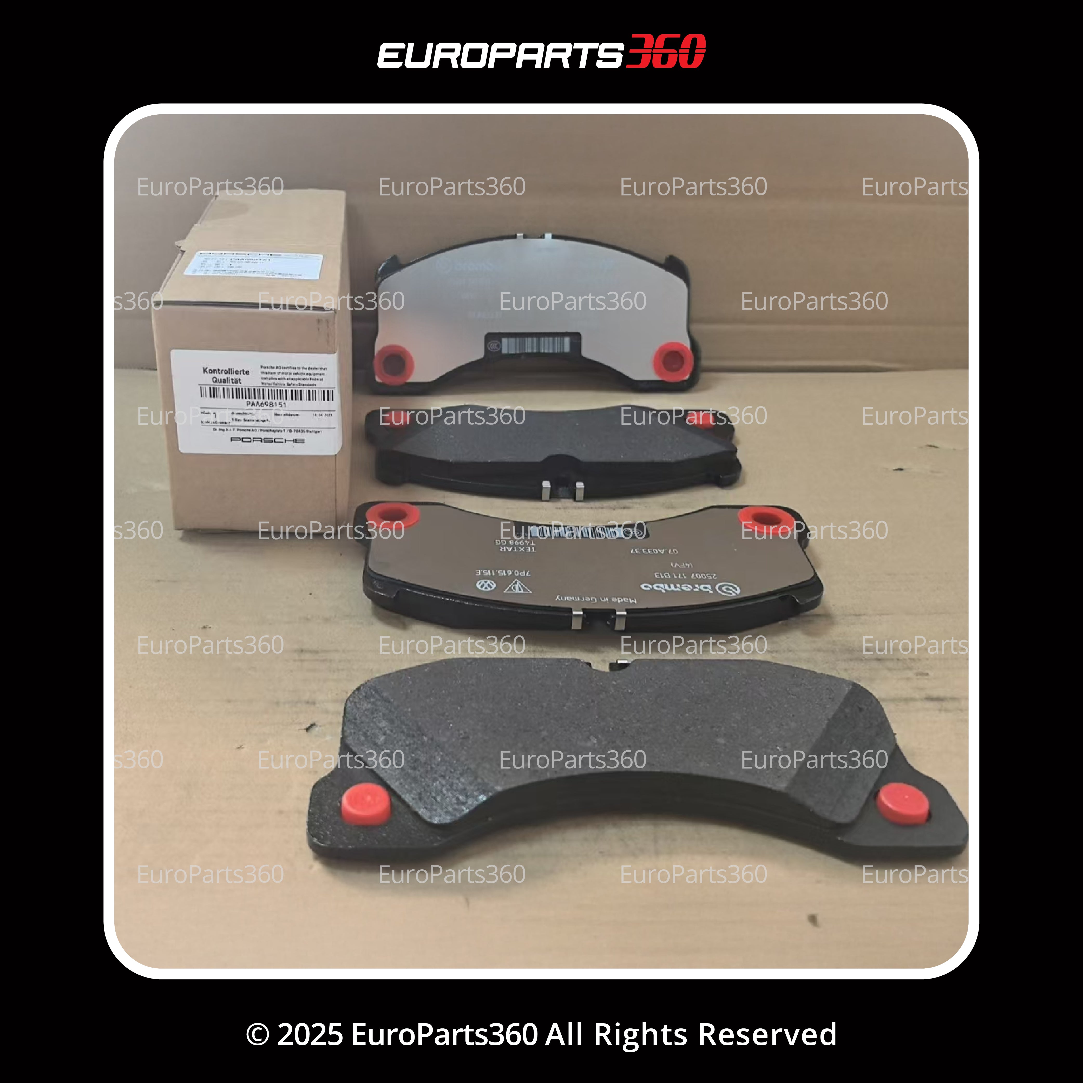 Porsche Cayenne Macan Panamera Front Brake Pads 97035194904 - Europarts360