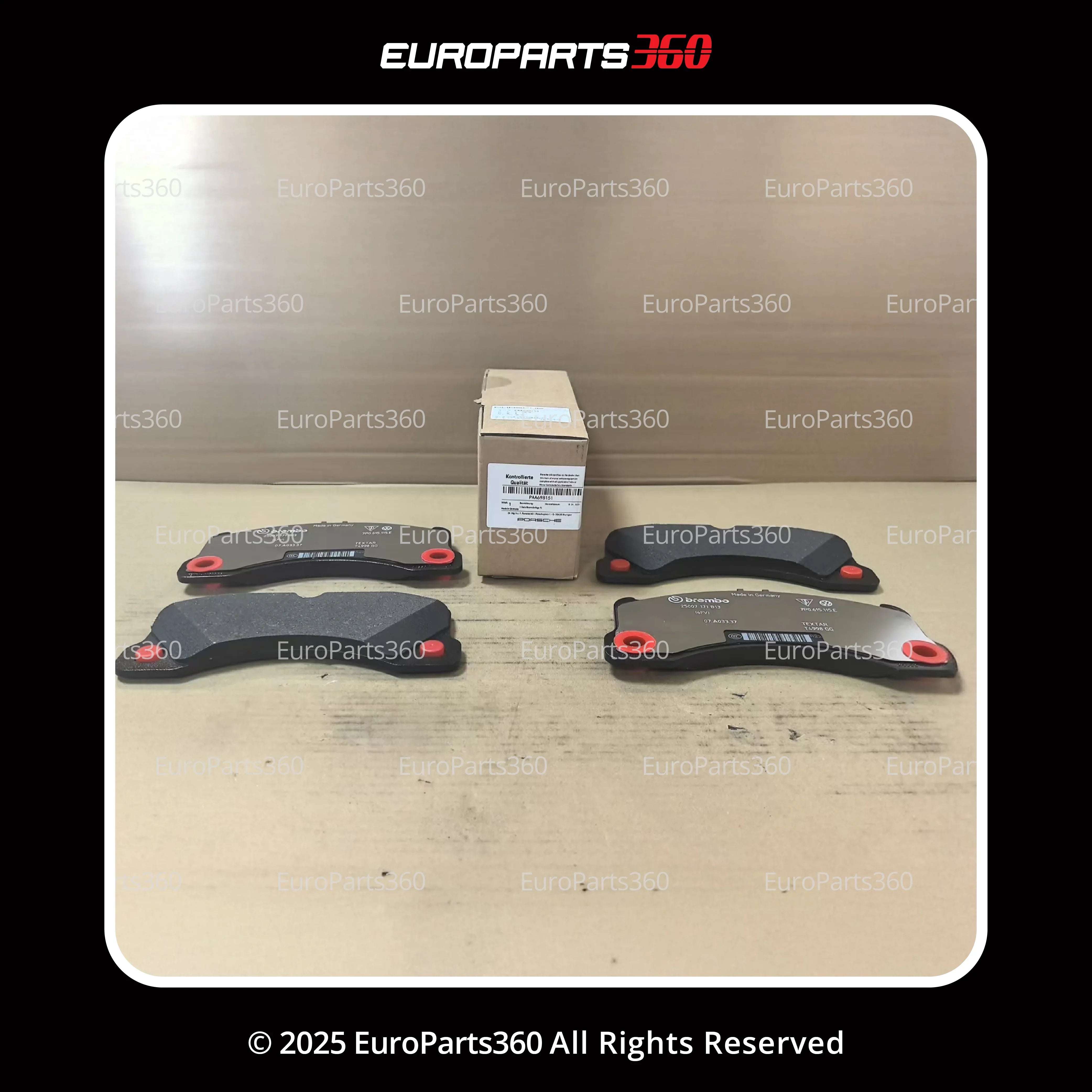 Porsche Cayenne Macan Panamera Front and Rear Brake Pads With Sensors 97035194904 - Europarts360