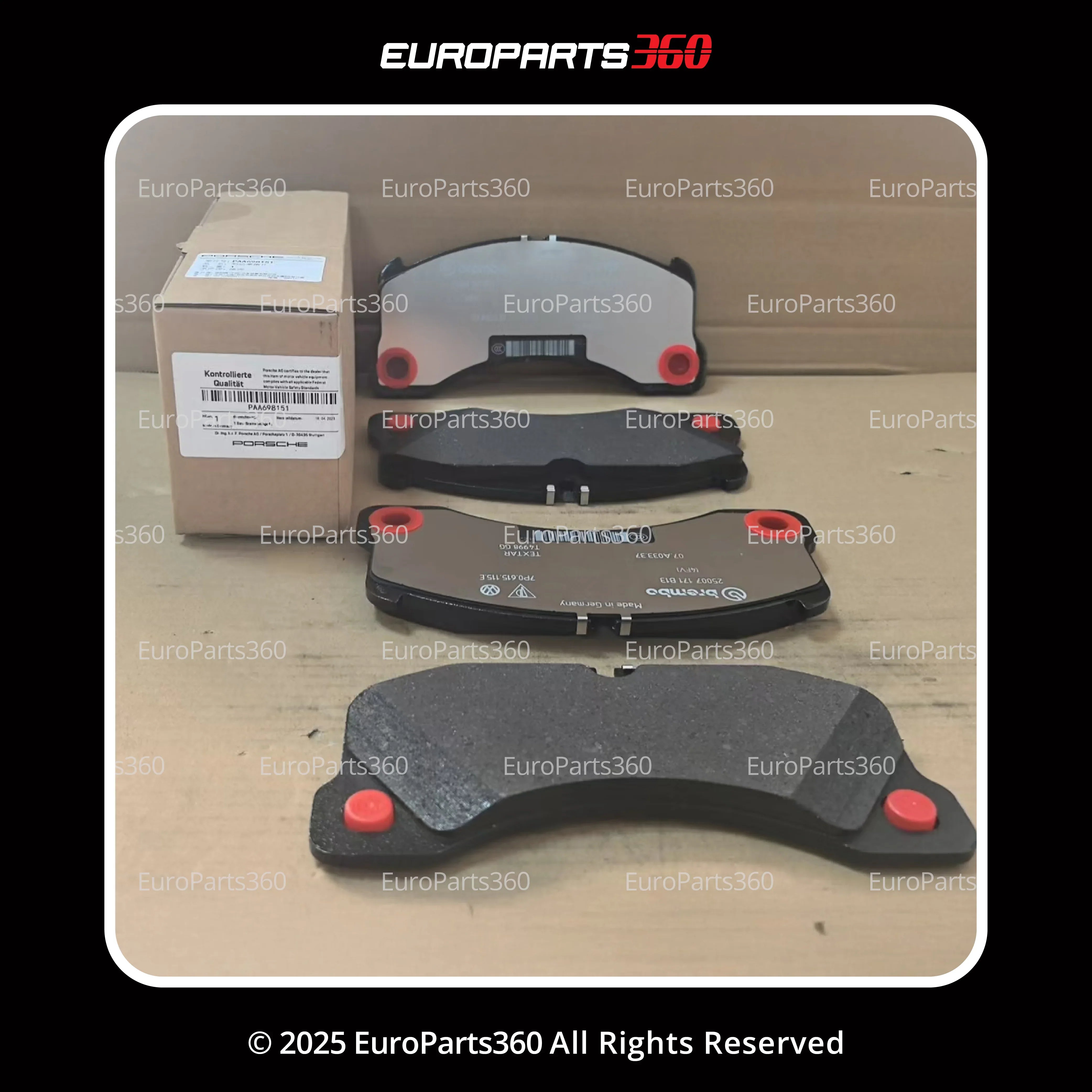 Porsche Cayenne Macan Panamera Front and Rear Brake Pads With Sensors 97035194904 - Europarts360