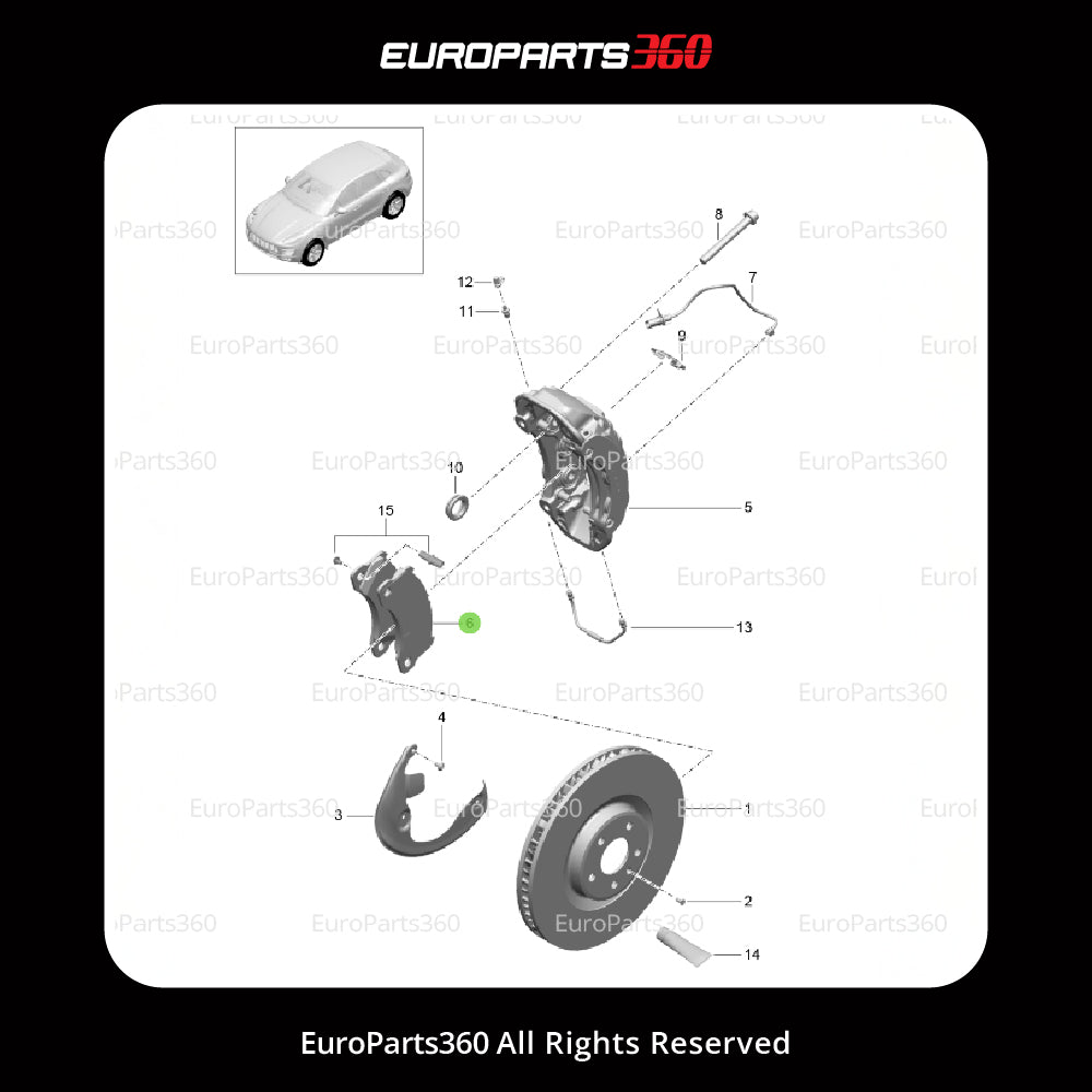 Porsche Macan Front Brake Pads w/ Sensors Left & Right 95B698151A Genuine -OEM- Europarts360