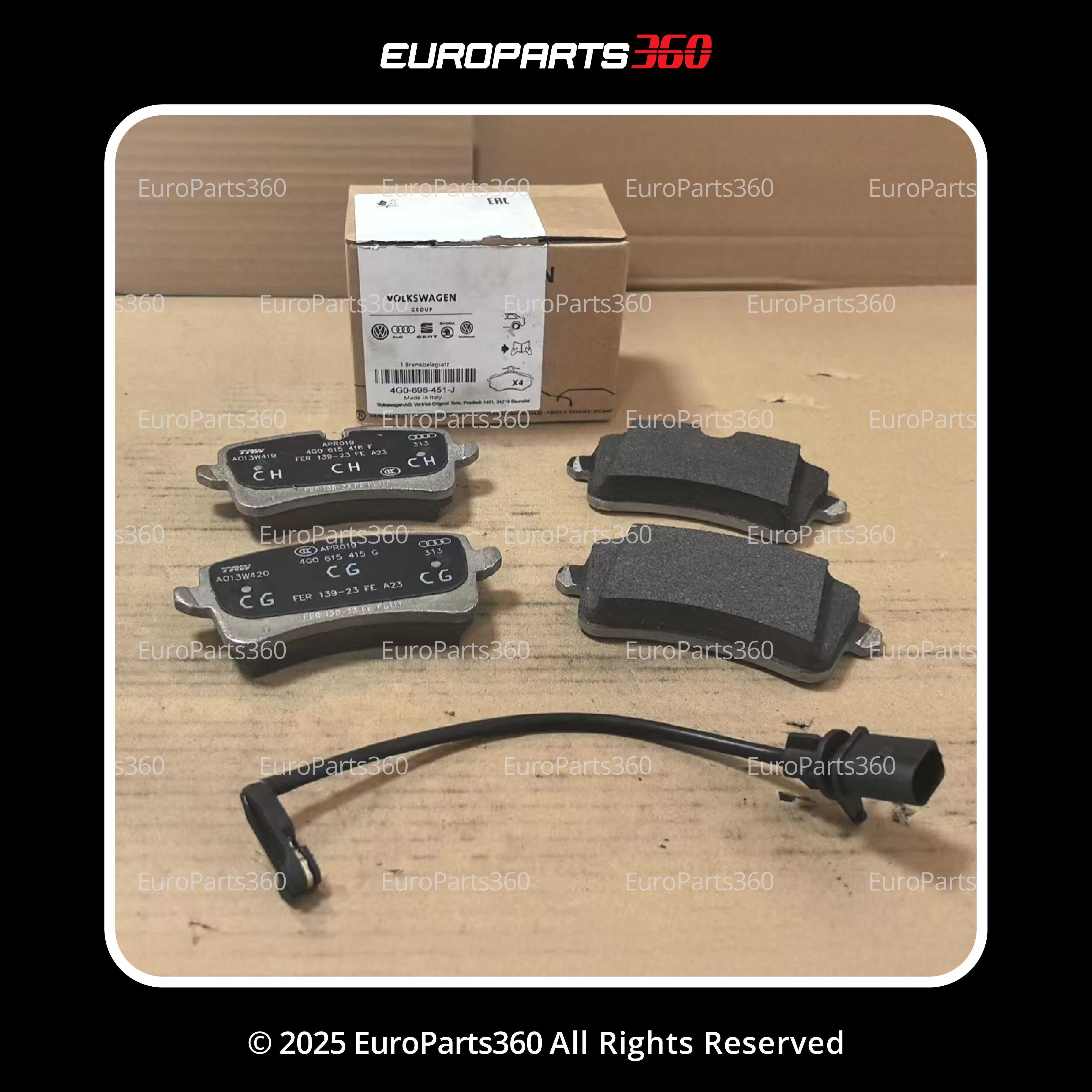 Porsche Macan Rear Brake Pads With Sensor 9A769845100 PAB698451 - Europarts360