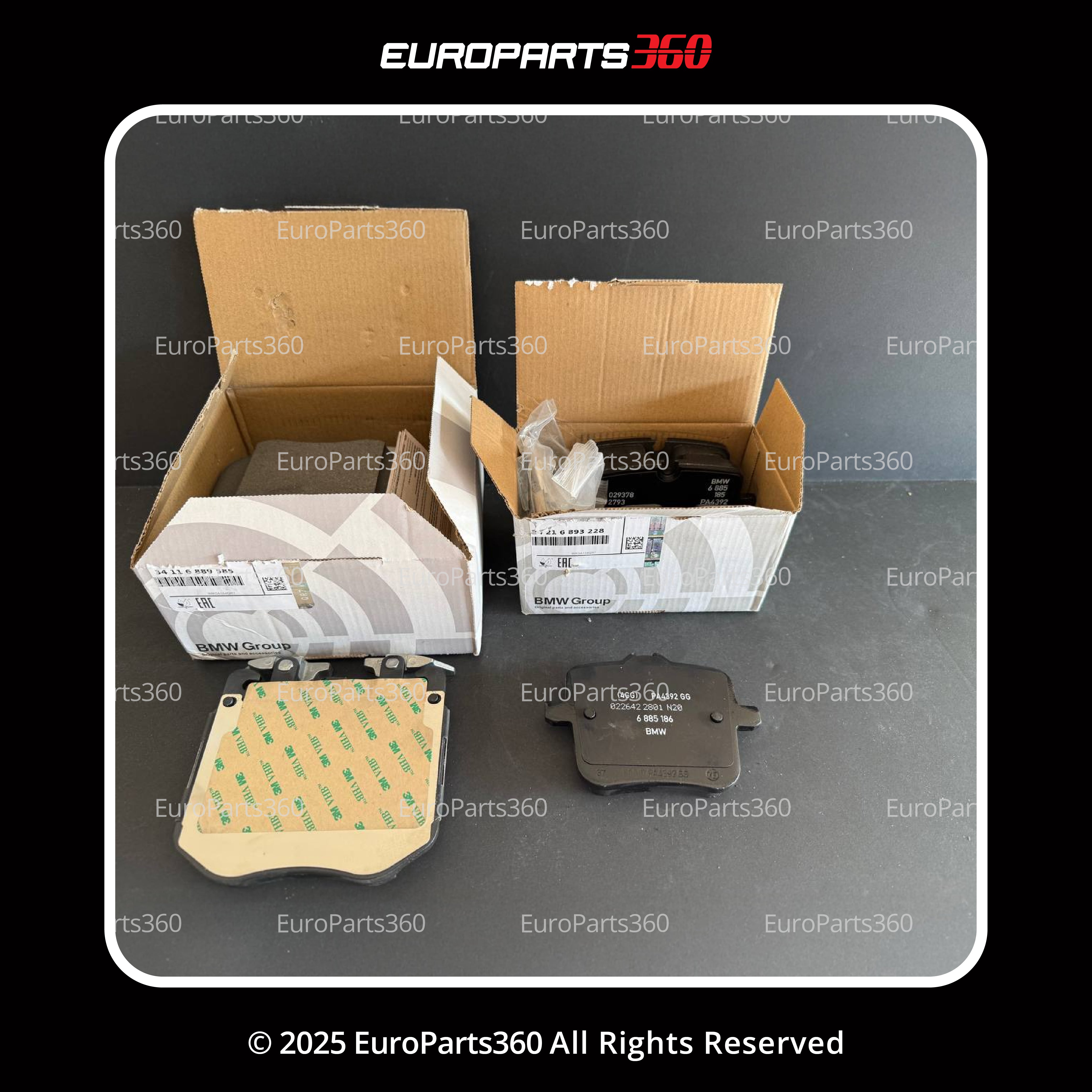 ROLLS ROYCE CULLINAN FRONT AND REAR BRAKE PADS WITH SENSORS 34116889585 - Europarts360