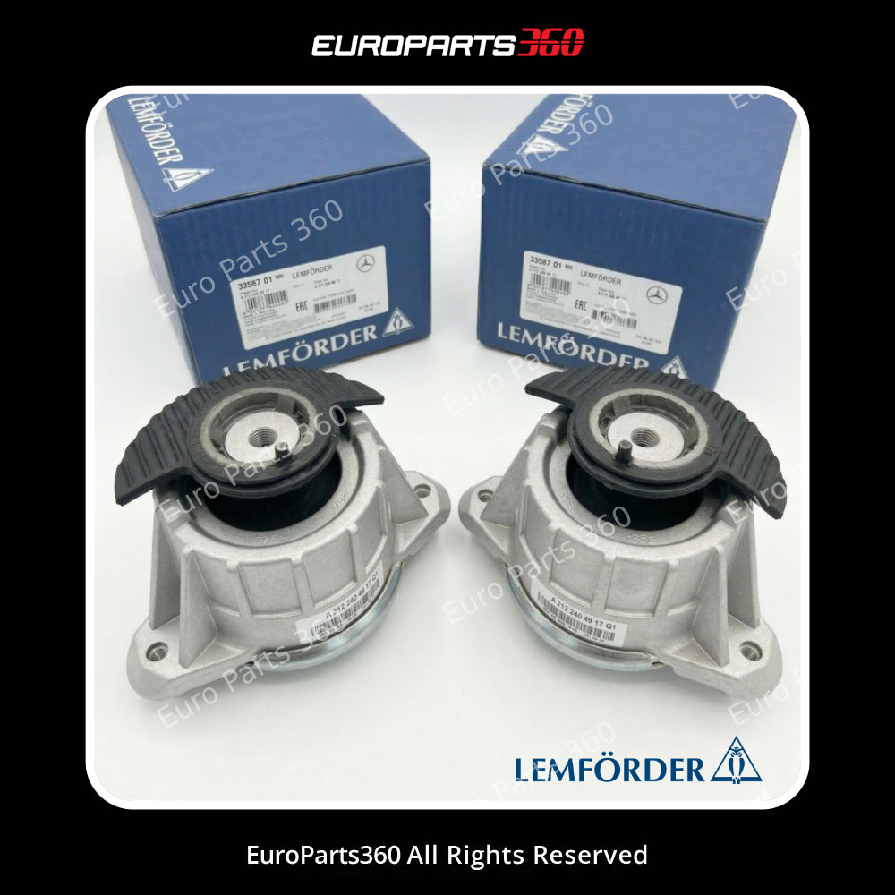 Lemforder Mercedes E-Class W212 Front Left & Right Engine Mount Set A2122405017 A2122404917 (09-15) (Aftermarket) Europarts360