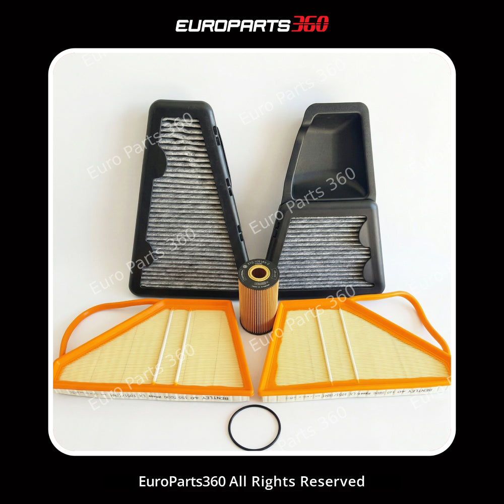 Bentley GT GTC Flying Spur Filter Service Set -Pollen Air Oil 3D1819620B 07C115562E 3D1819619A