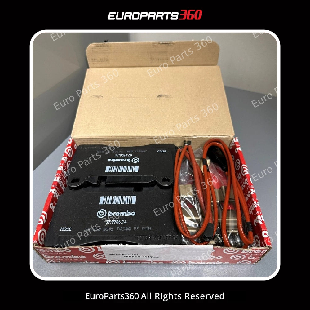 Ferrari Rear Brake Pad Set w/ Springs | Portofino, Roma (70004286) Europarts360
