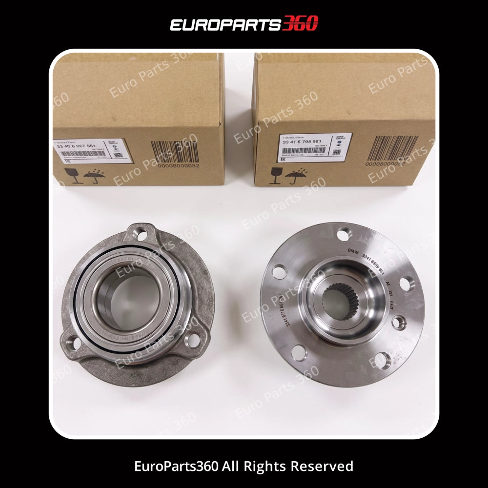 BMW X5 X6 Front & Rear Wheel Hub & Bearing 31226867809 33406867811 2006-2019 Europarts360