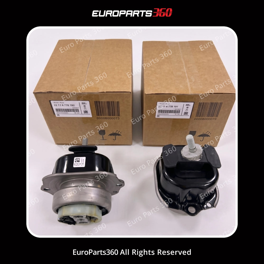 BMW X5 X6 Engine Mount Set Left Right 22116778191, 22116778192 2006-2019 Europarts360