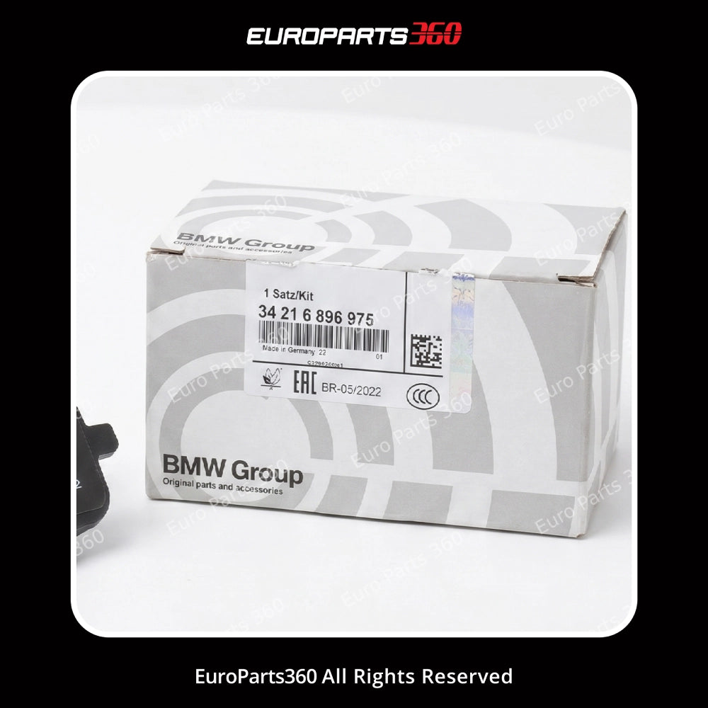 BMW 3-8 Series X3-X7 iX Rear Brake Pad Set w/ Sensor 34216896975 15-26 Europarts360