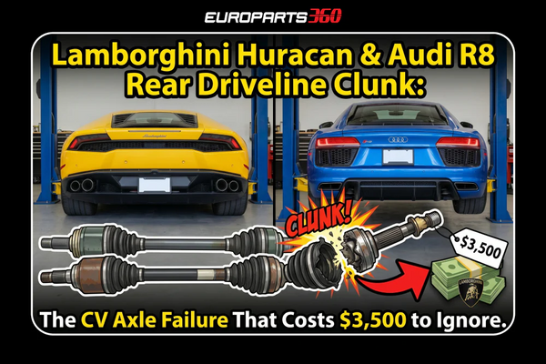 Lamborghini Huracan & Audi R8 Rear Driveline Clunk: The CV Axle Failure That Costs $3,500 to Ignore