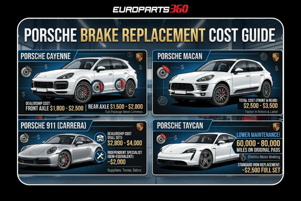 Plaquettes et disques de frein Porsche : guide complet des coûts et du remplacement