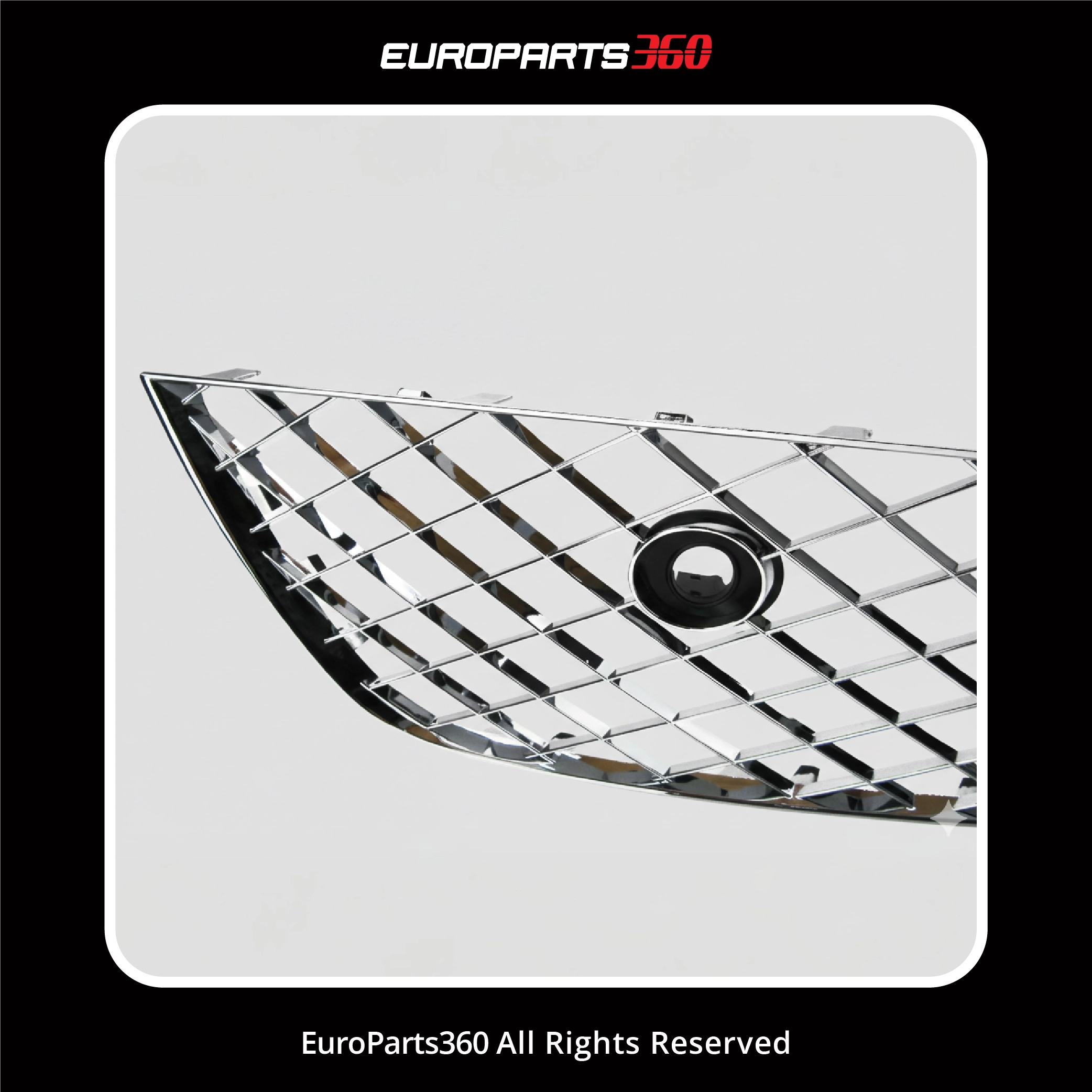 Bentley Continental GT GTC S V8 Left Front Bumper Chrome Grill 2012-2015 3W3807647C (aftermarket)