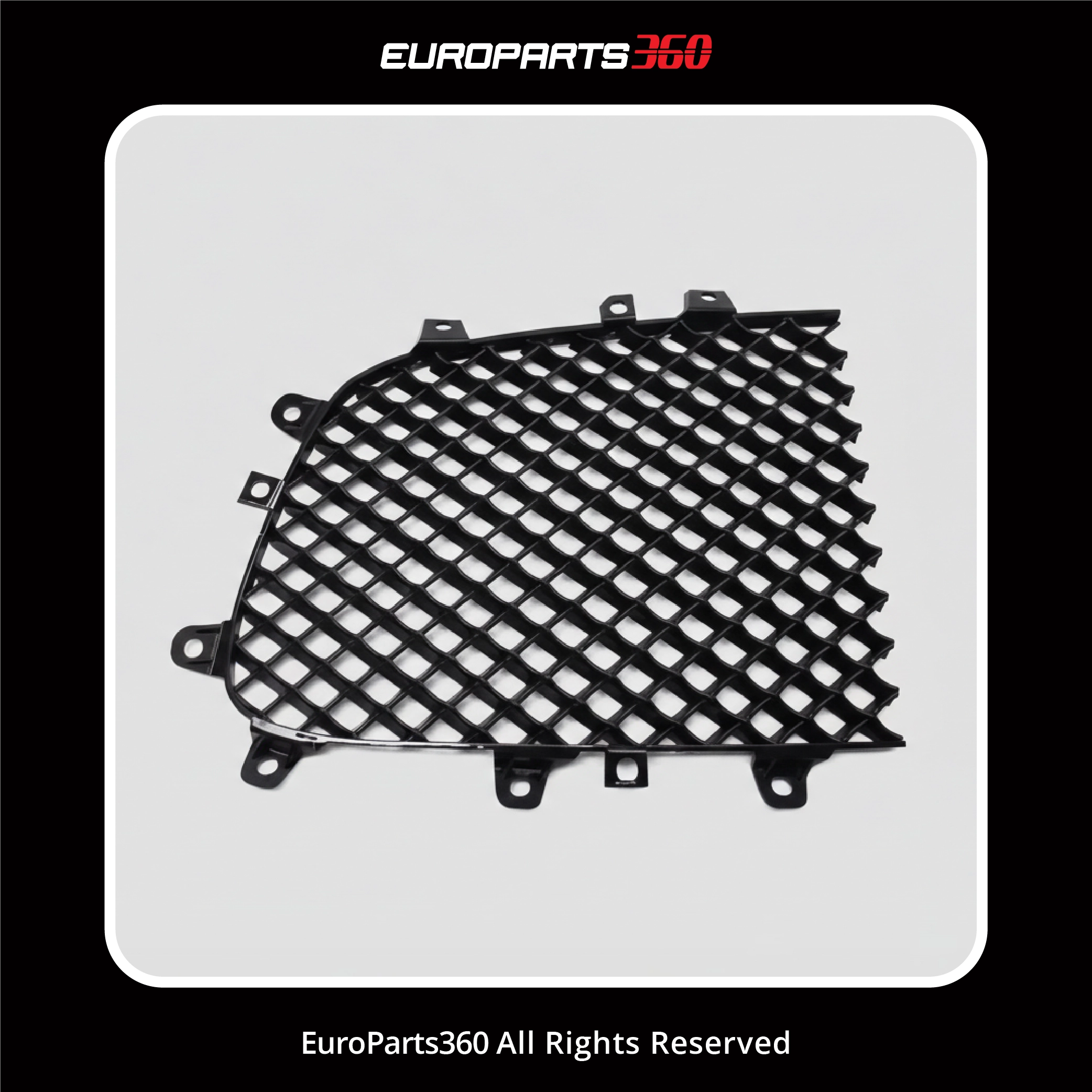 Bentley Continental GT GTC Flying Spur Black Left Center Grille Insert  3W0853683A / 3W0853683C (aftermarket)