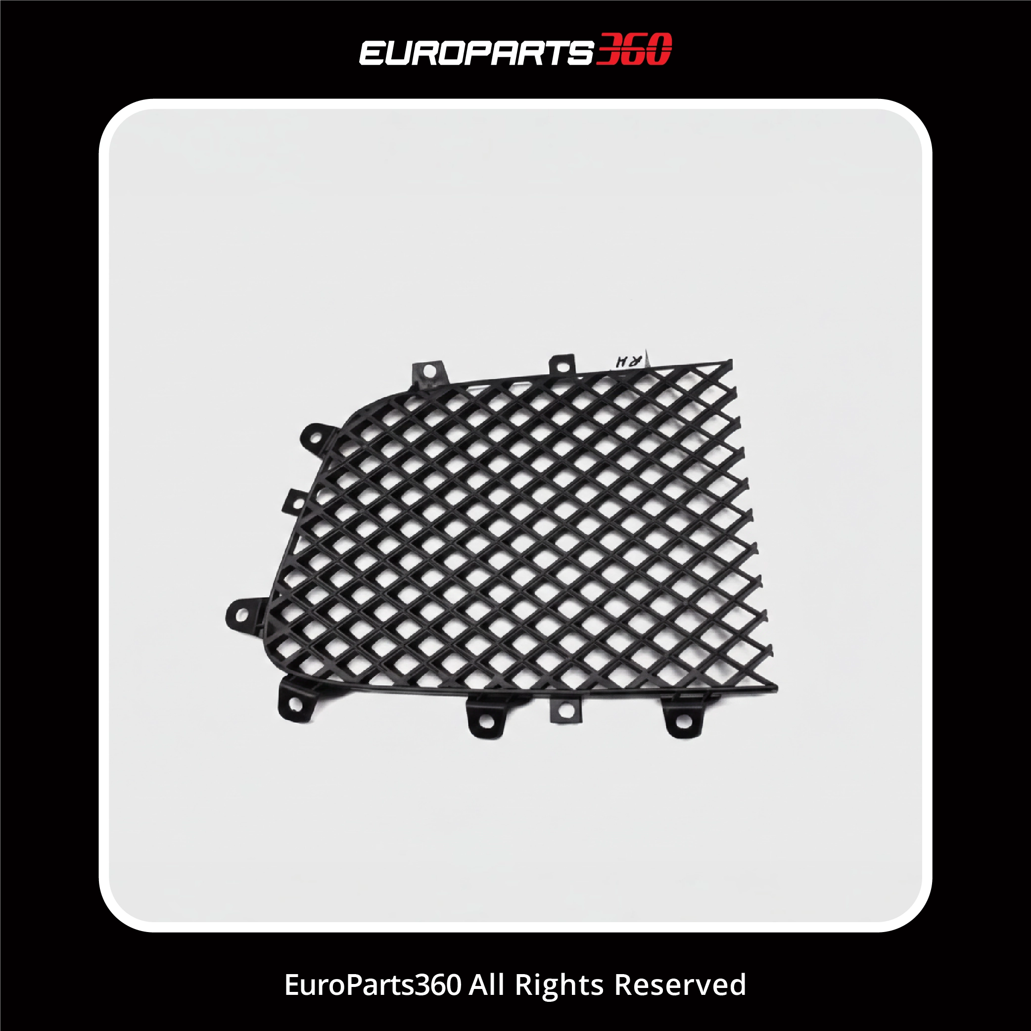 Bentley Continental GT GTC Flying Spur Black Right Center Grille Insert 3W0853684A 3W0853684C (aftermarket)