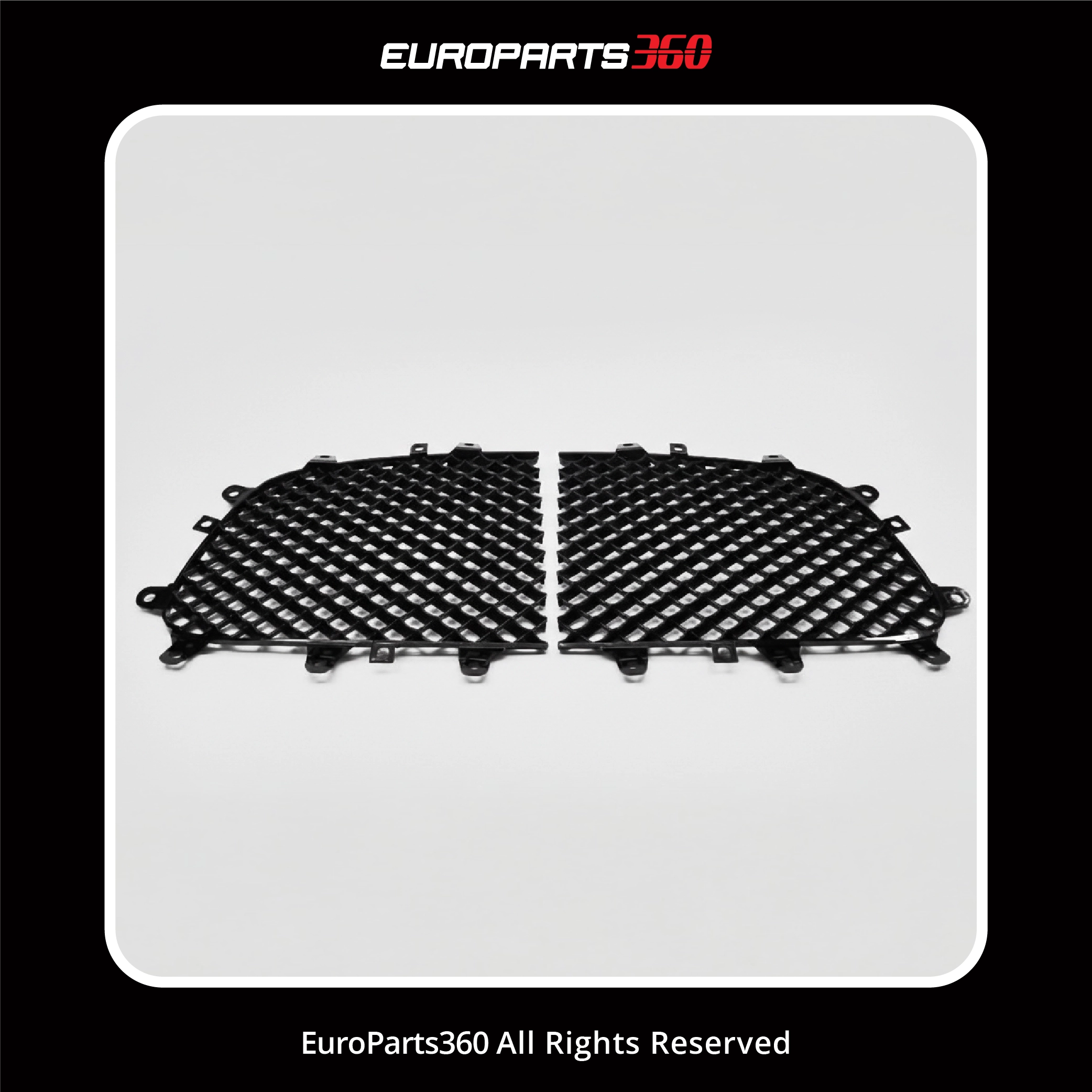 Bentley Continental GT GTC Flying Spur Black Front Center Grille Inserts 3W0853683A 3W0853684A (aftermarket)