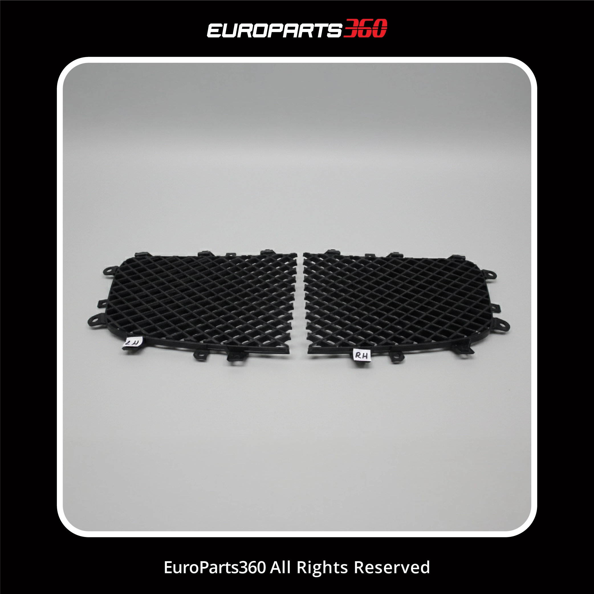 Bentley Continental GT GTC Flying Spur Black Front Center Grille Inserts 3W0853683A 3W0853684A (aftermarket)