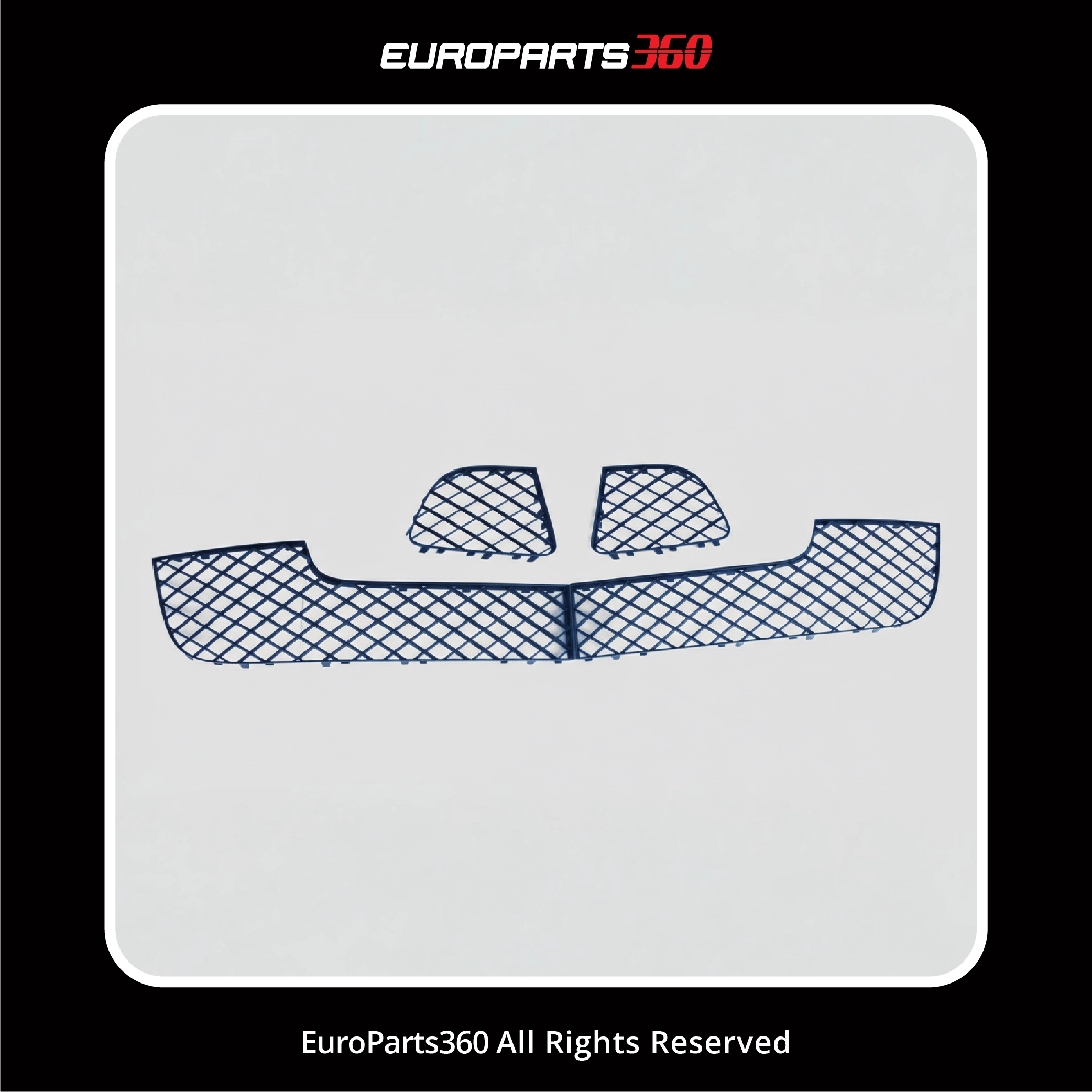 Bentley Continental GT W12 (2012-2015  Front Bumper Grille Set 3W3807681, 3W3807682, 3W3807683