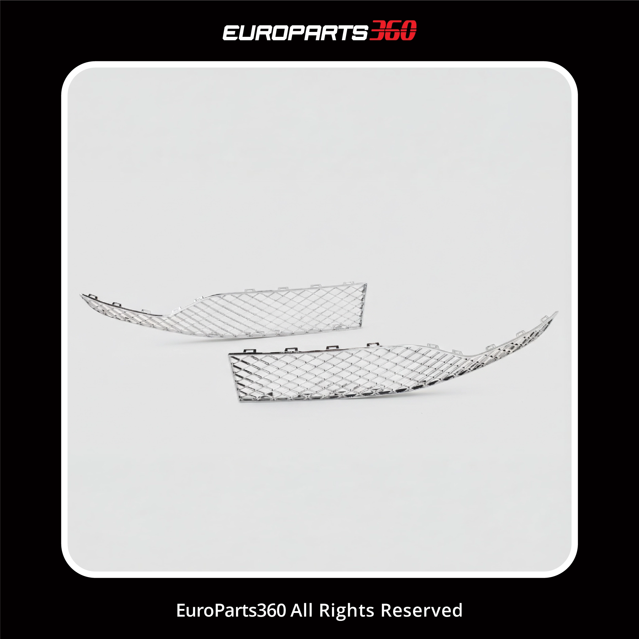 Bentley Continental GT GTC Front Bumper Center Grill Set Chrome 3W3807681, 3W3807682 2016-2018 (aftermarket)