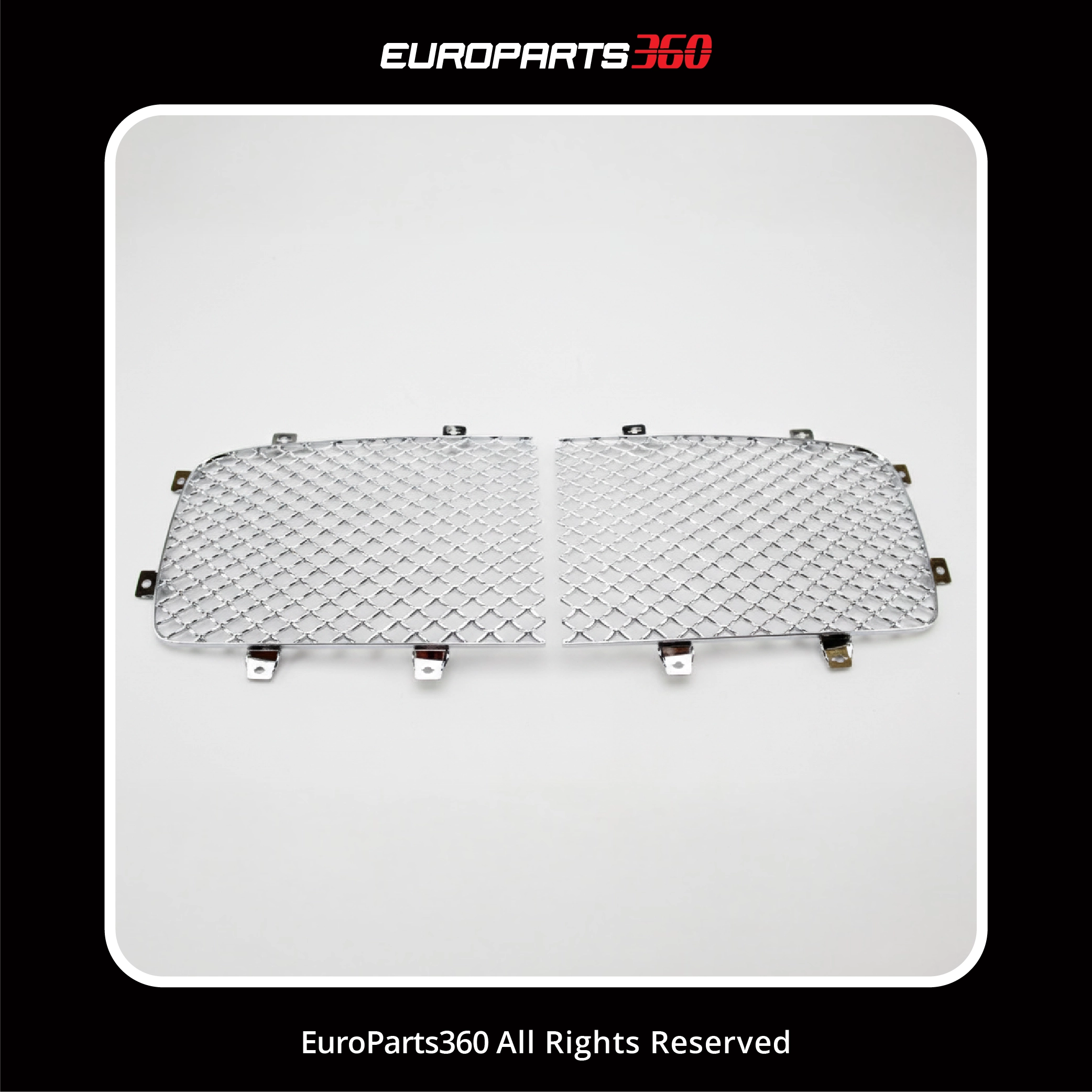 Bentley Continental Flying Spur Radiator Chrome Trim with Grille Inserts Complete Set 2014-2019 (aftermarket)