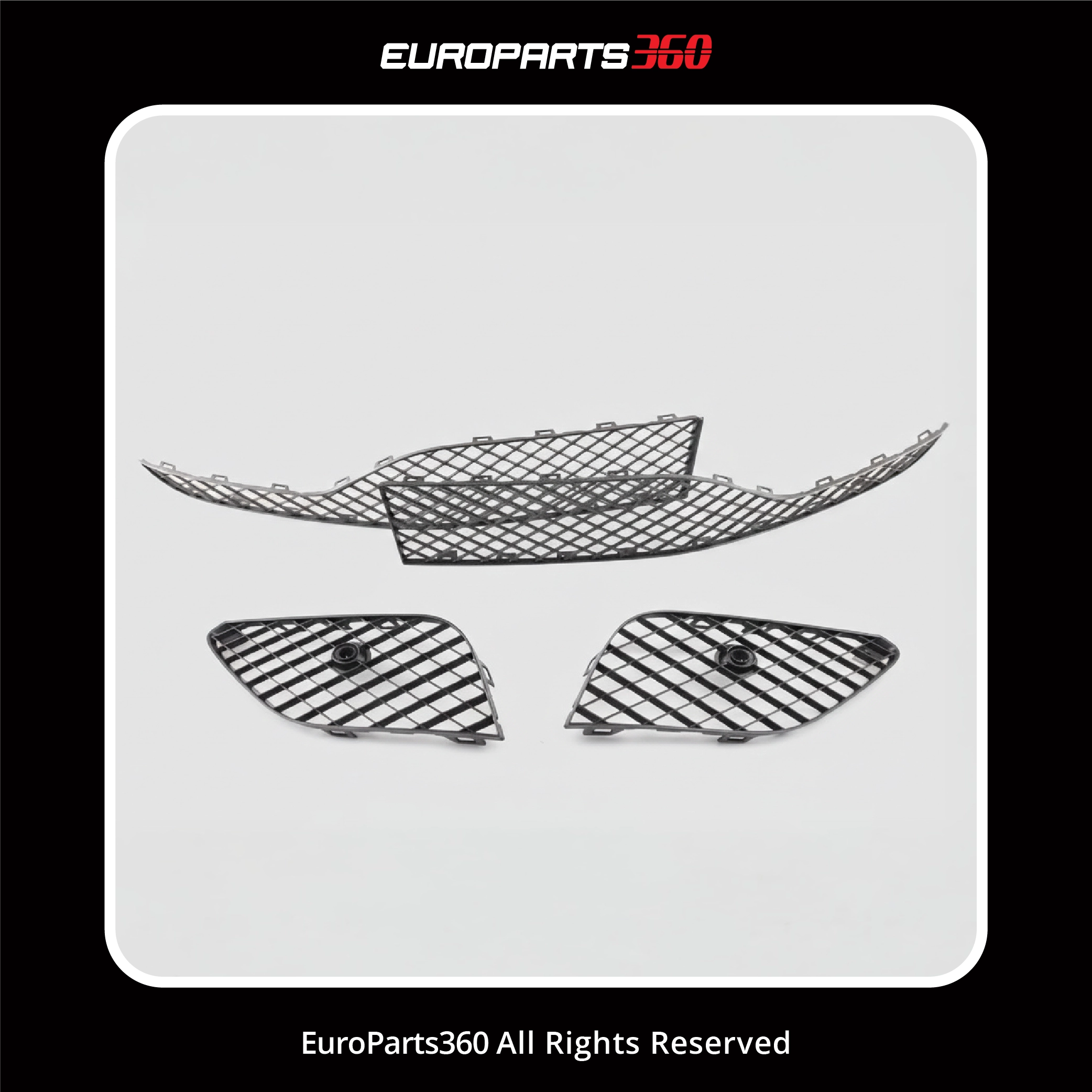 Bentley Continental GT/GTC 4-Piece Lower Grille Set 2016-2018 (Black) (aftermarket)