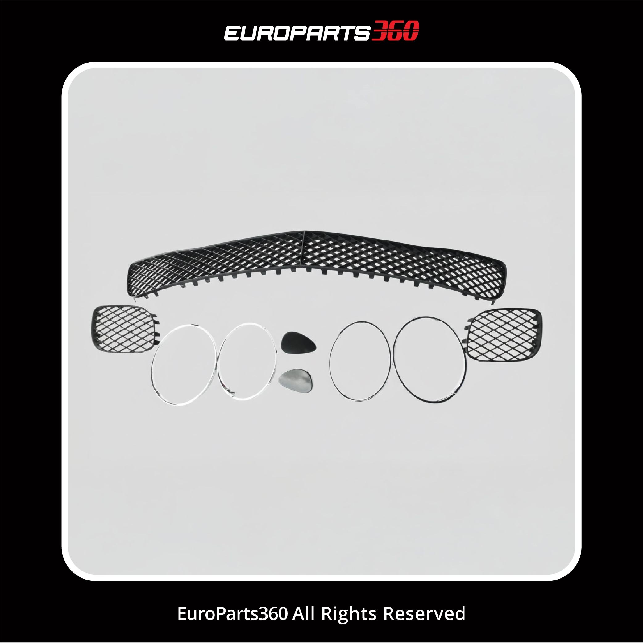 Bentley Flying Spur Speed Front Bumper Kit 2006-2013 (Black Grilles) 3W5807217AC (aftermarket)