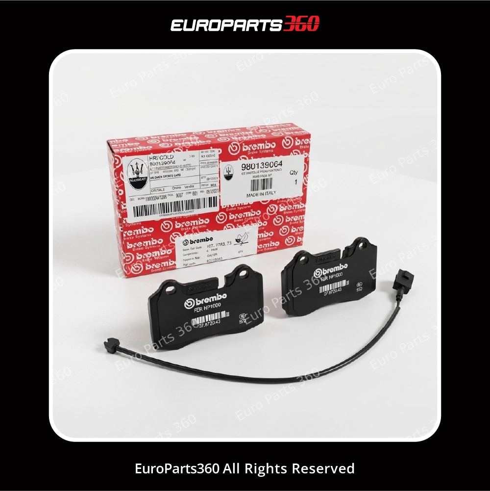 Maserati GT, Quattroporte Rear Brake Pad Set w/ Sensors (980139064) Europarts360