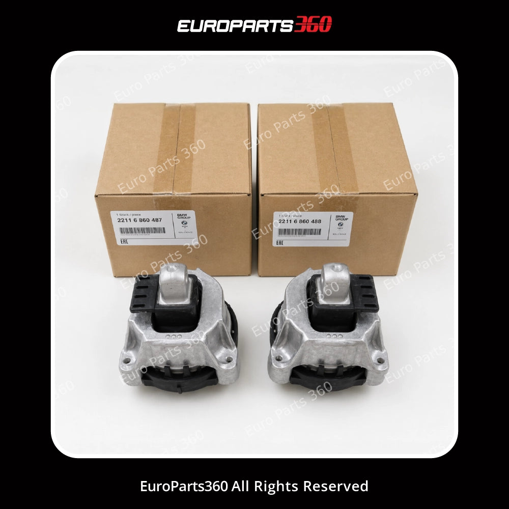 BMW 5 6 7 Series Engine Mount Set Left & Right 22116860487 22116860488 Europarts360